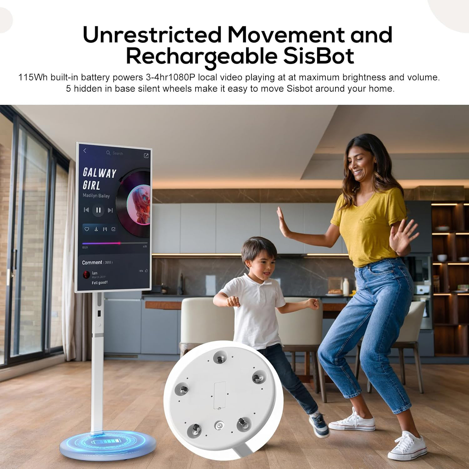 Hypersonic HL9200MDS 32-Inch 1080p Portable TV Monitor with Touch Screen ปรับหมุนได้ 90 องศา