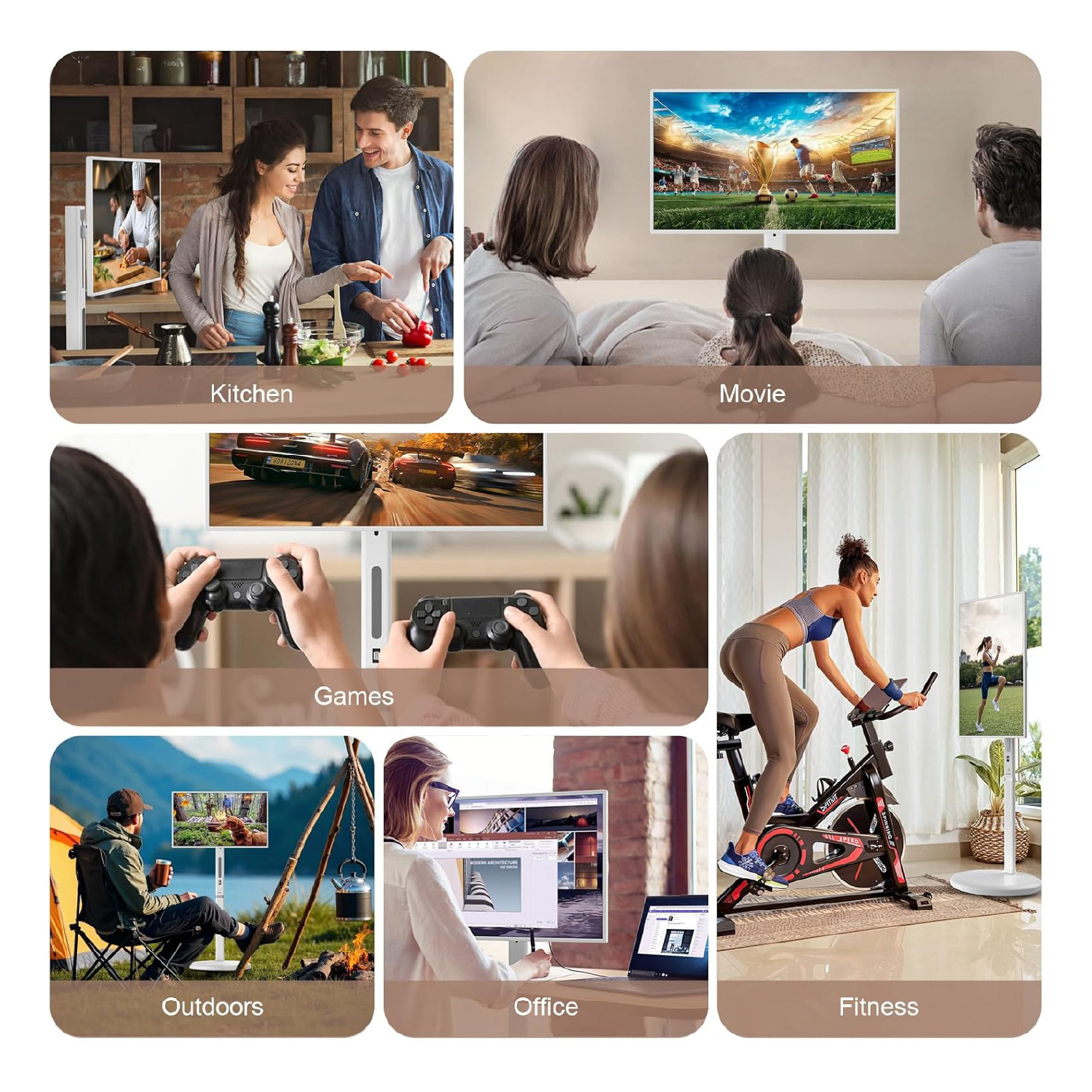 Hypersonic HL9200MDS 32-Inch 1080p Portable TV Monitor with Touch Screen ปรับหมุนได้ 90 องศา