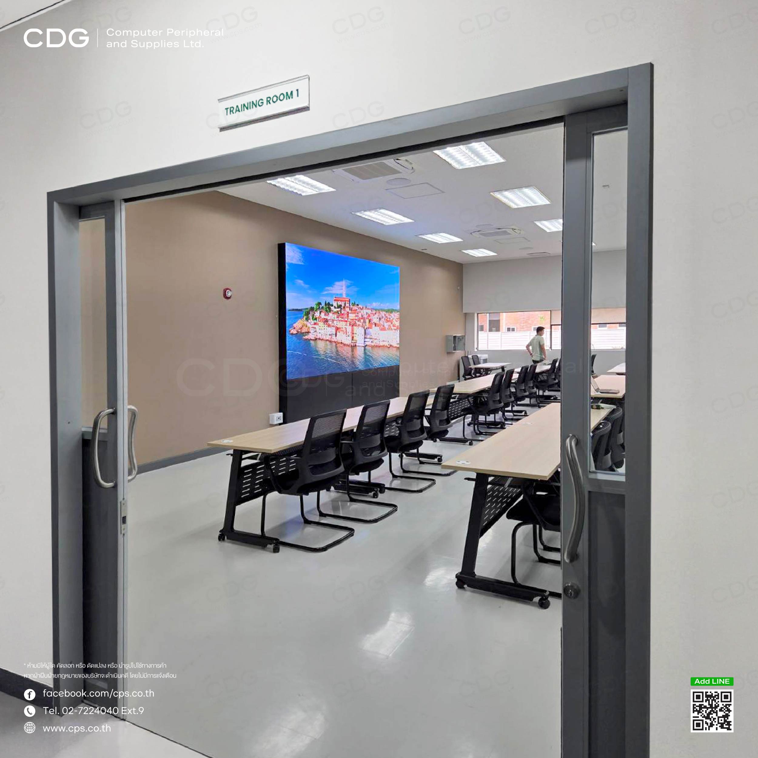 LED Wall Indoor P1.86 172-inch. (Training room)