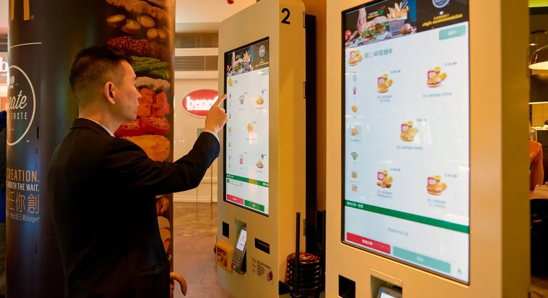 Order Kiosk Touch Screen Food Ordering Machine Model HLH7