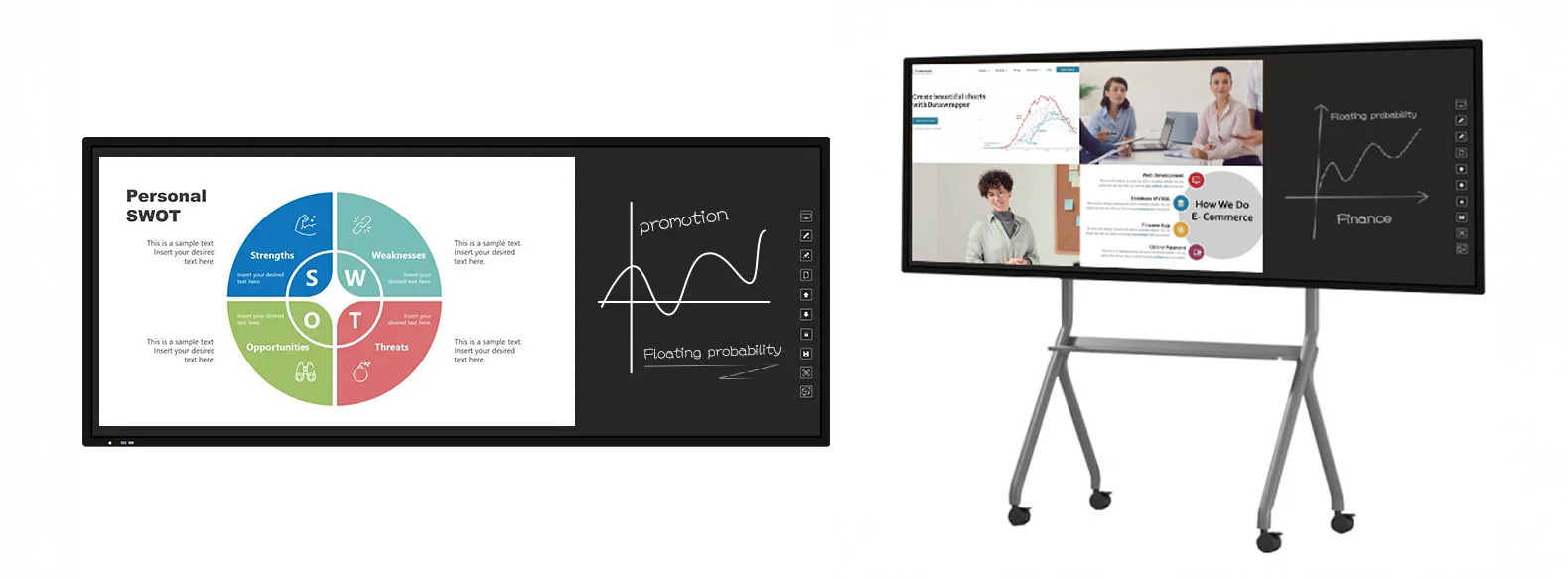 LED Recordable Smart Single Blackboard Size 77