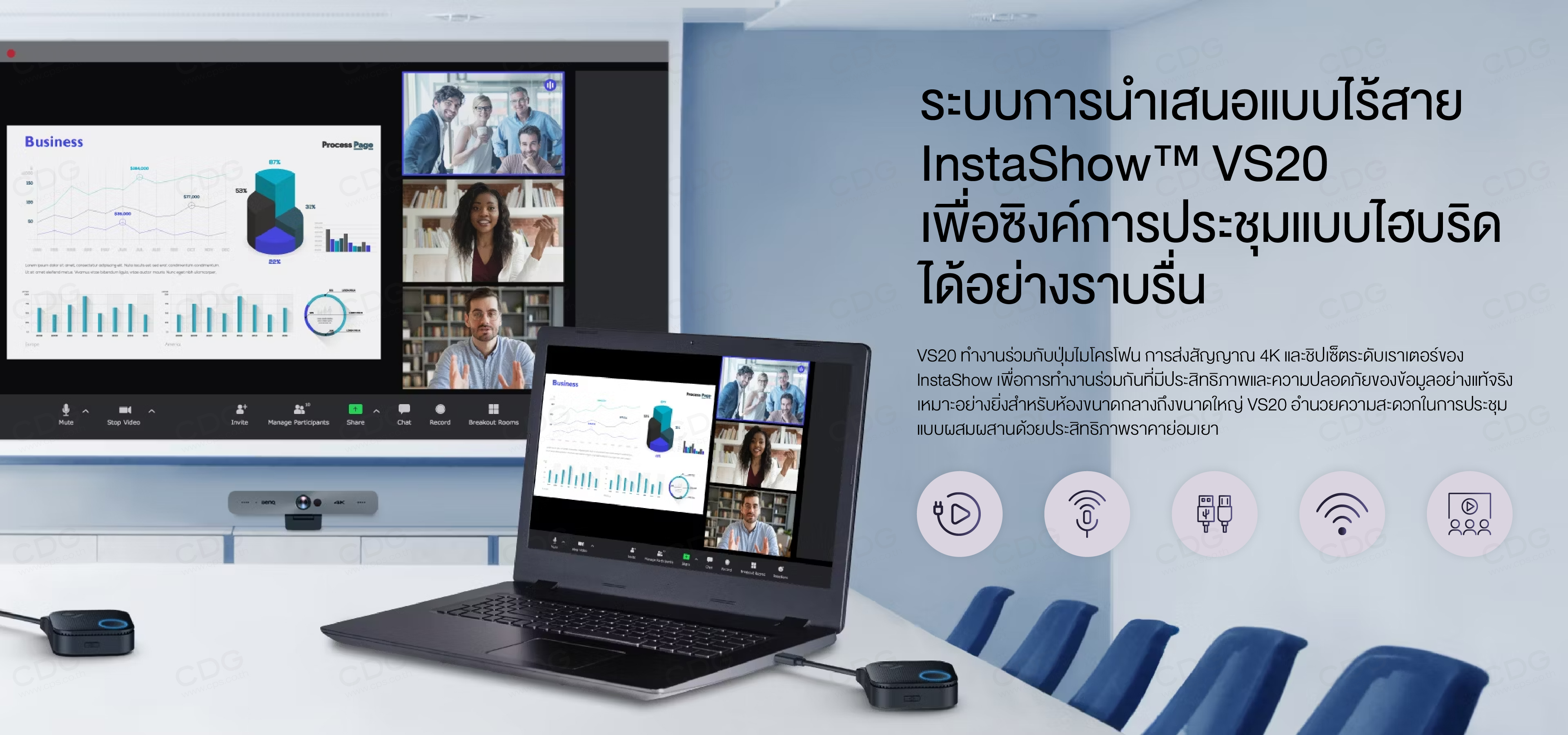 BenQ Instashow VS20 Wireless Video Conference System BenQ Instashow VS20 Wireless Video Conference System