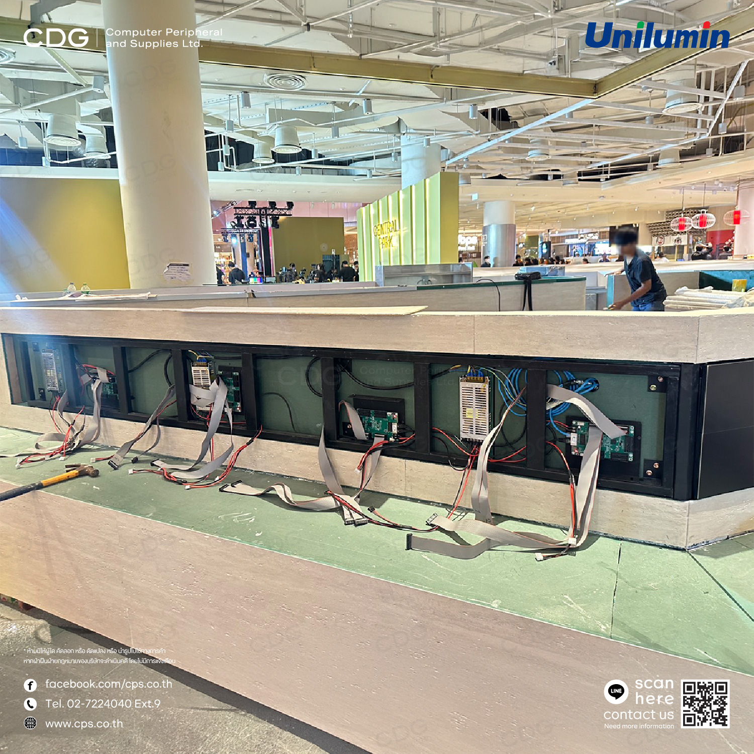 Unilumin รุ่น U-Natural Texture Screen (UMini W) Pixel Pitch 1.5 mm. LED Indoor (ลายหินอ่อน)