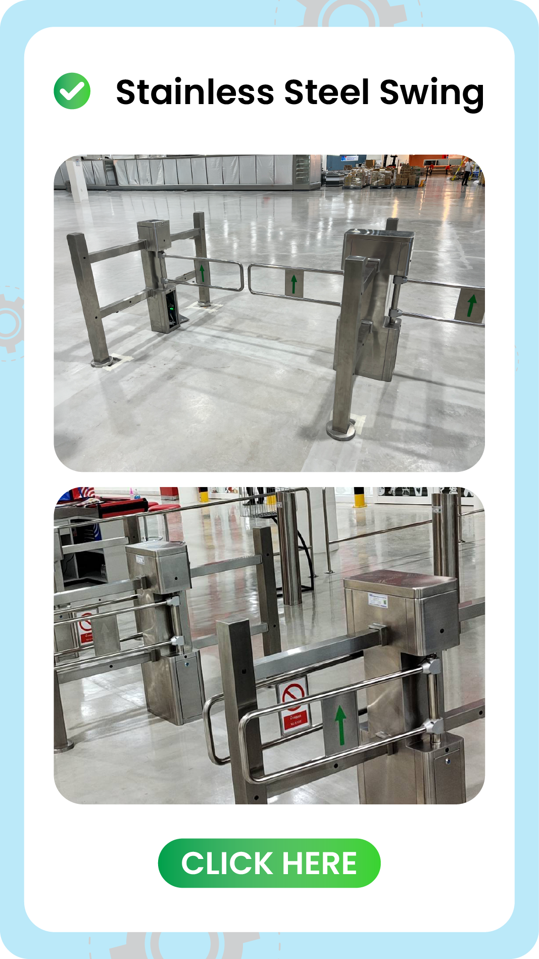 Stainless Steel Swing Gate Installation Site Reference