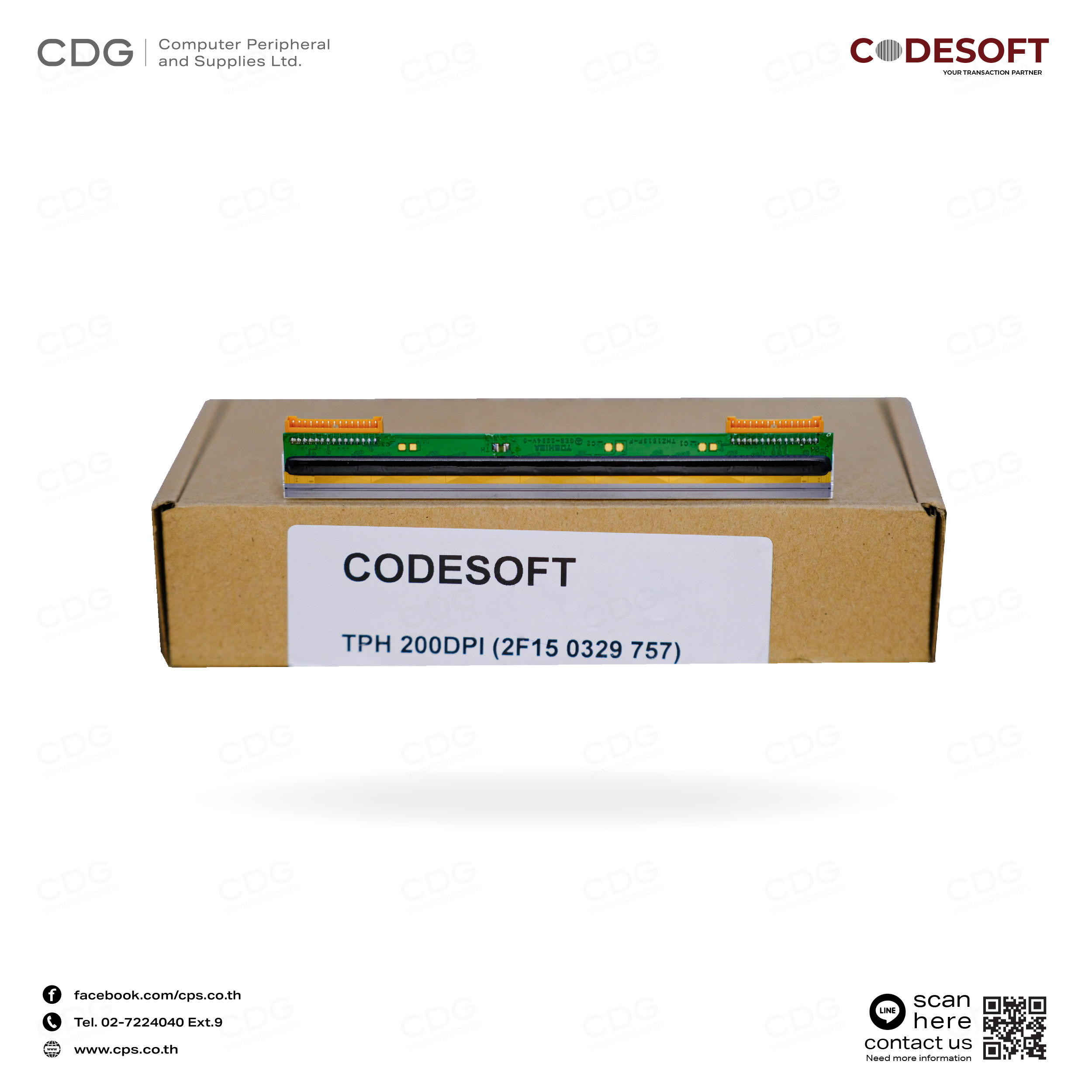 หัวพิมพ์ Codesoft รุ่น 4e/4i TPH (200DPI)