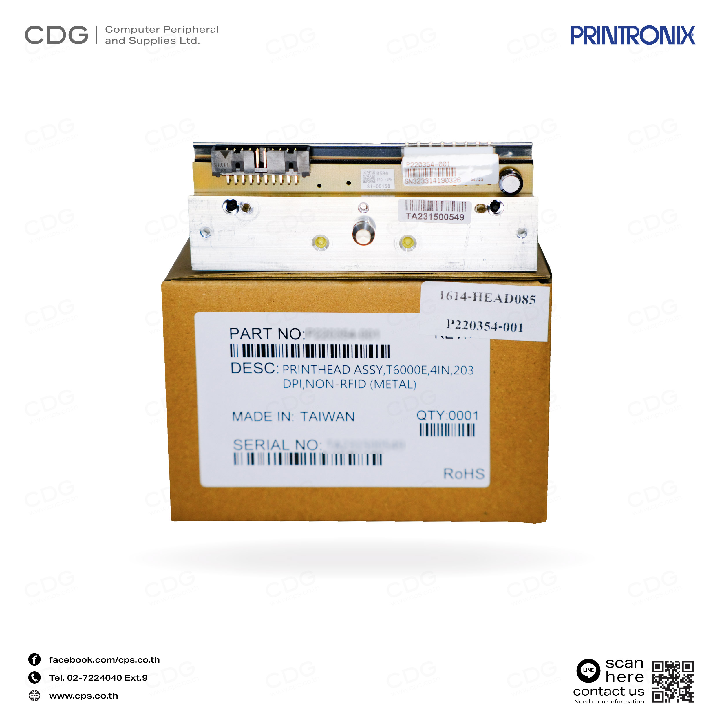 Print Head Printronix model T6204E (200DPI)