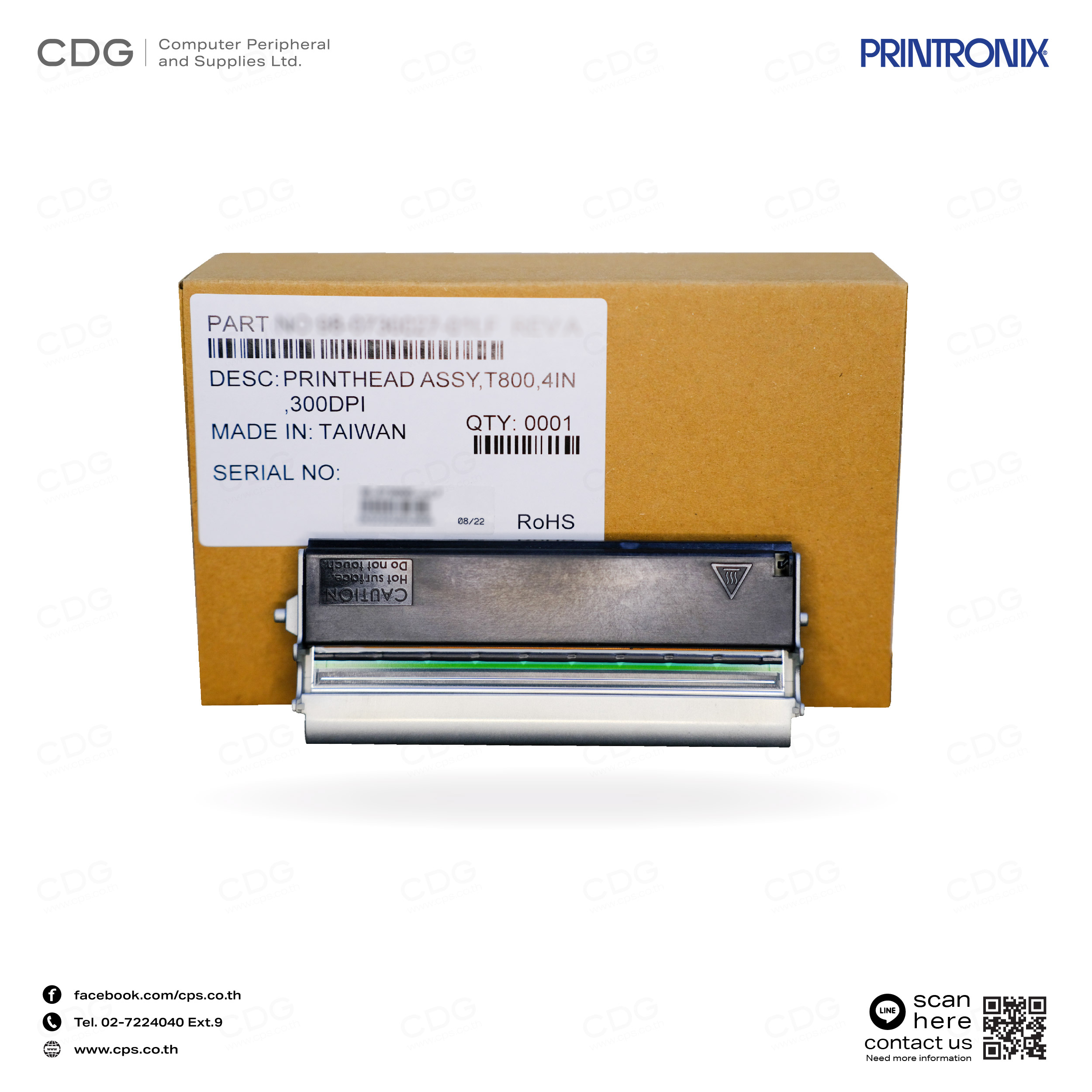Printronix Print Head model T800 / T800 RFID (300DPI)