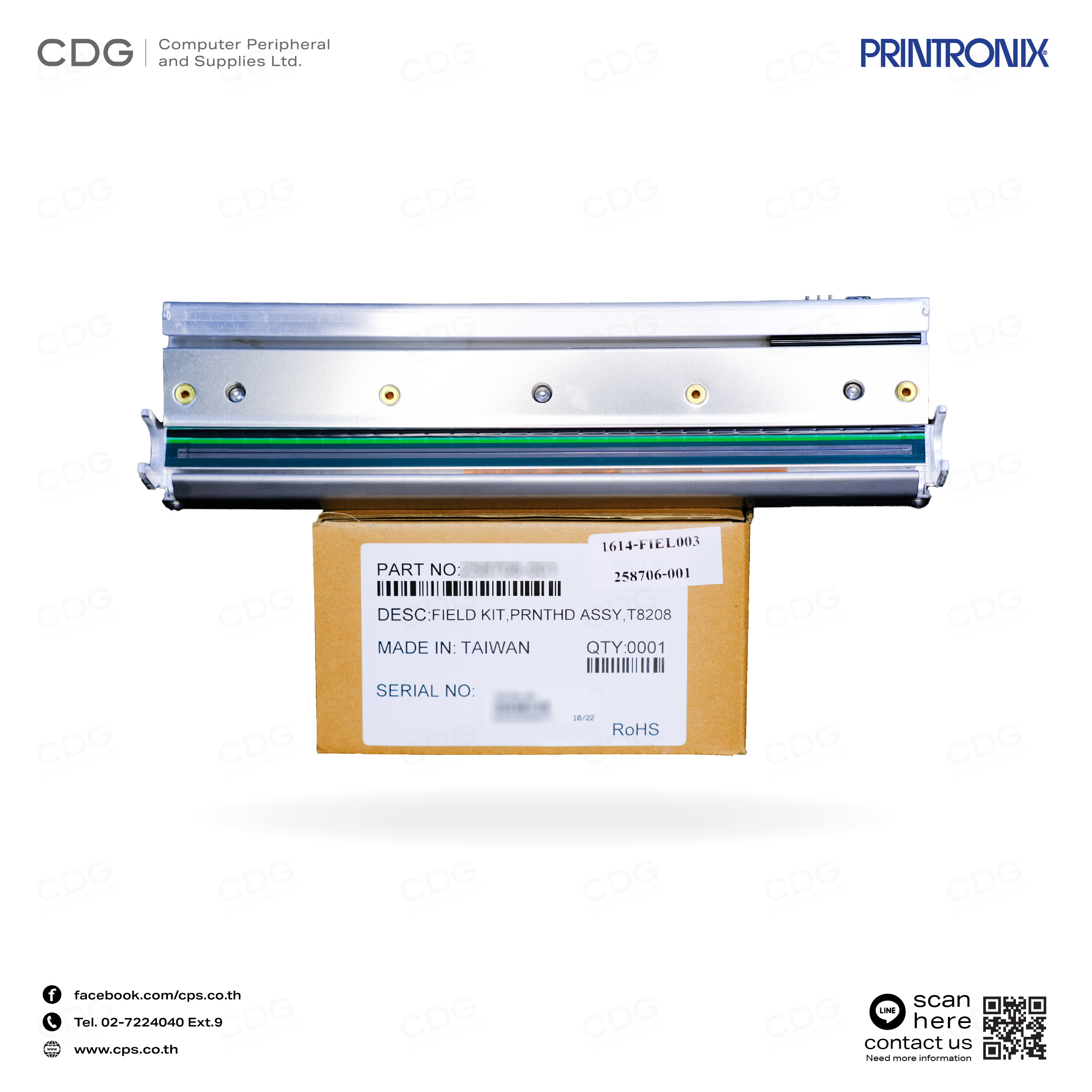 Print Head Printronix model T8208 (203DPI) 8 inches