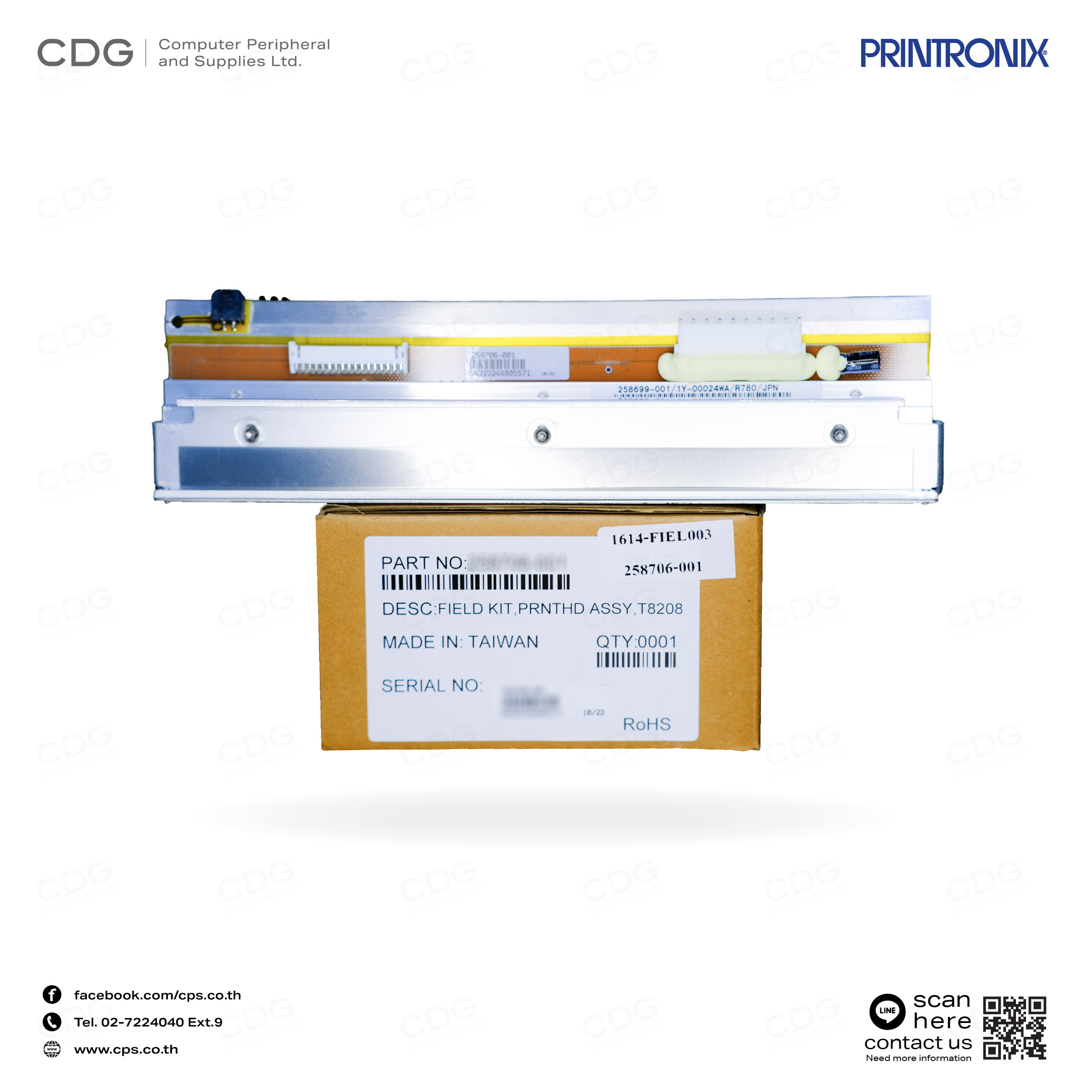 Print Head Printronix model T8208 (203DPI) 8 inches