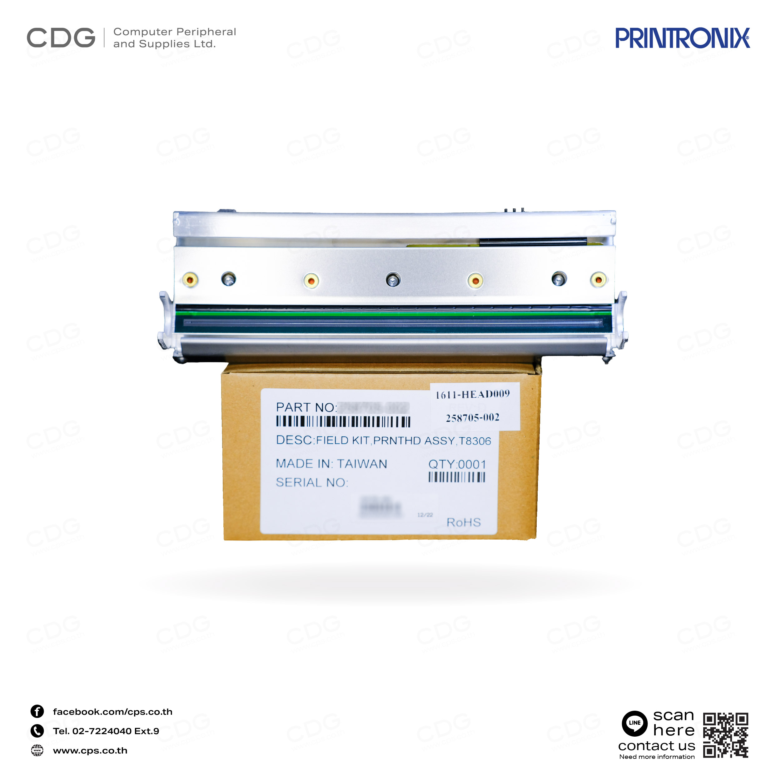 Print Head Printronix model T8306 (300DPI) 6 inches