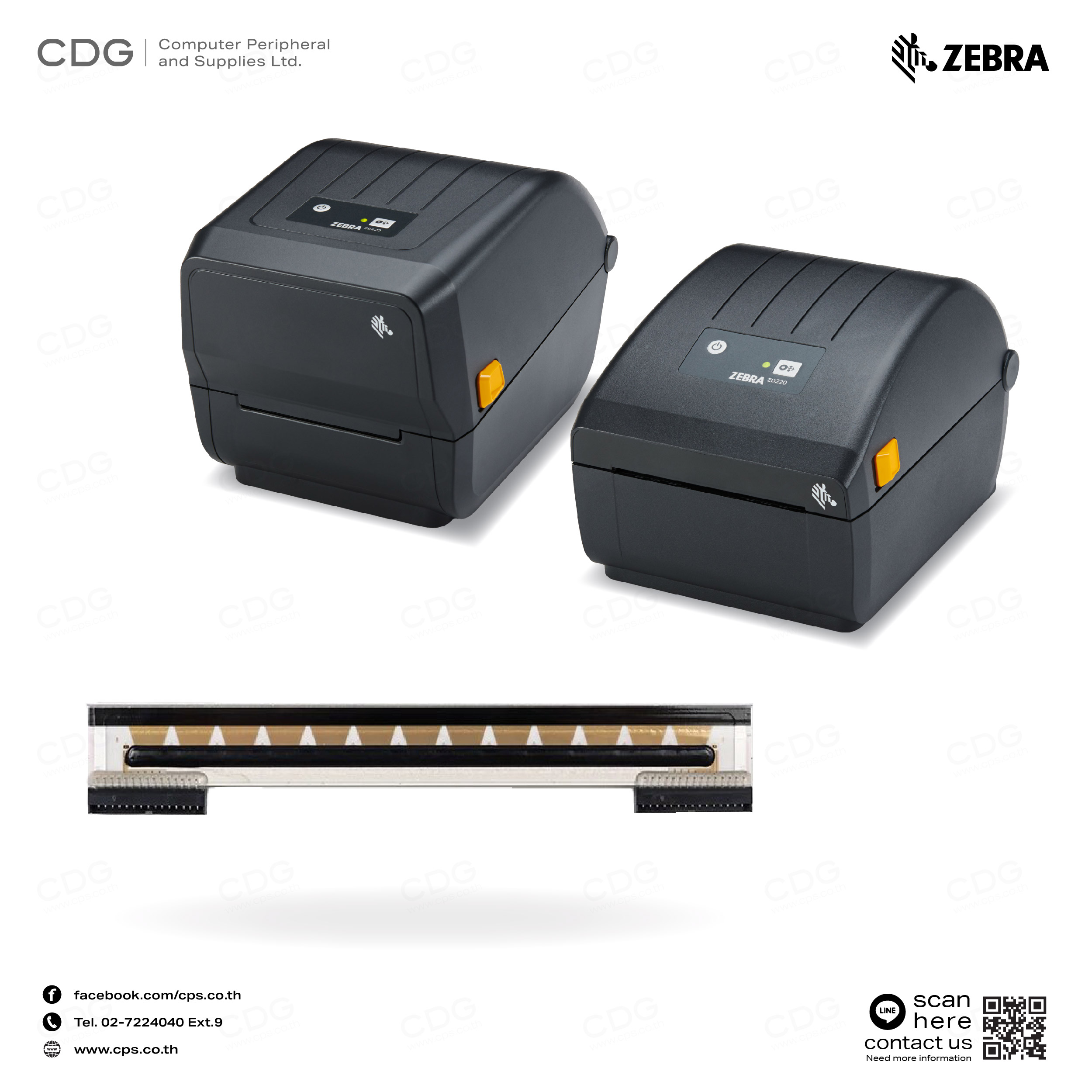 Print Head Zebra model ZD200 Series (203DPI) 4 inches