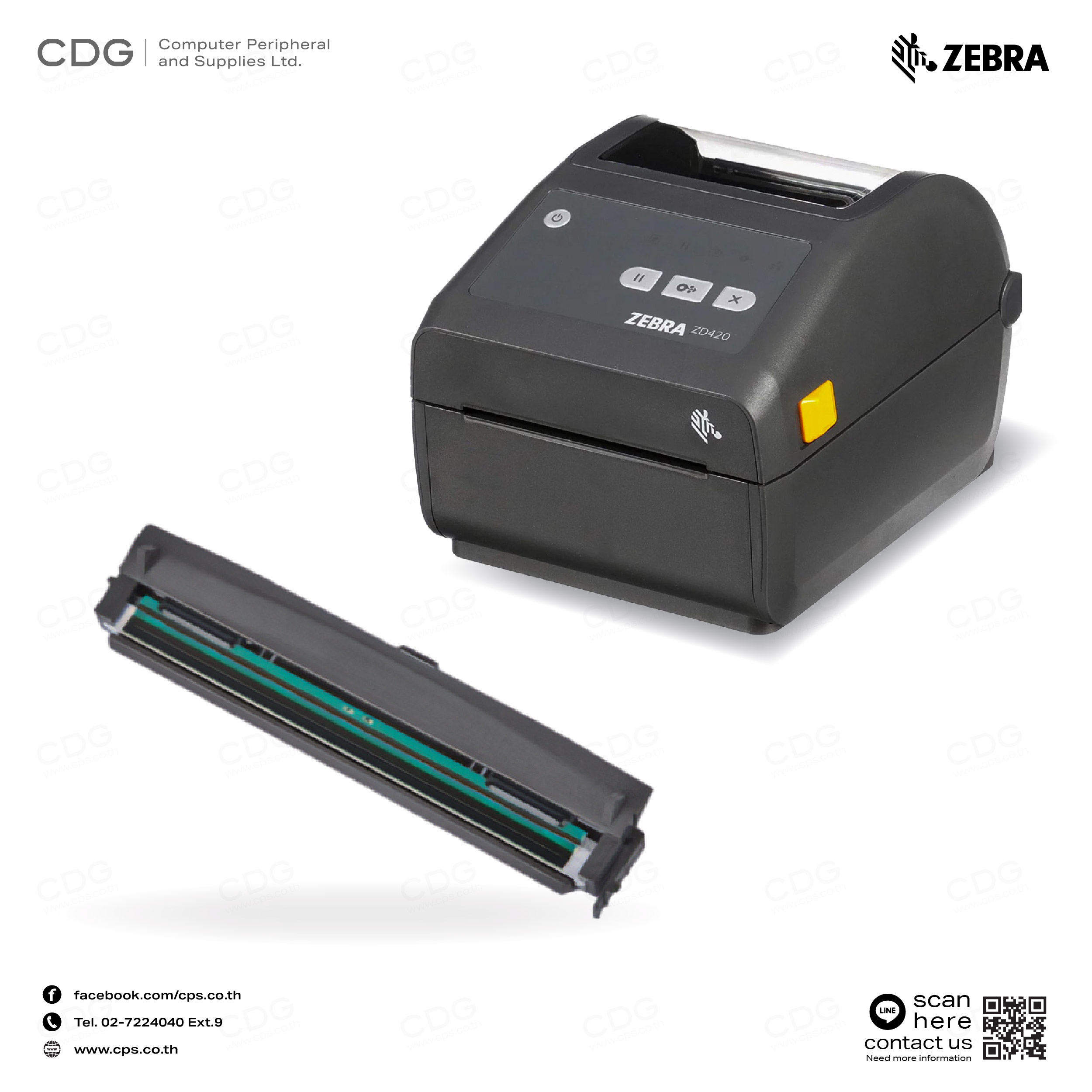 Print Head Zebra ZD420 Series (203DPI/300DPI) - cps