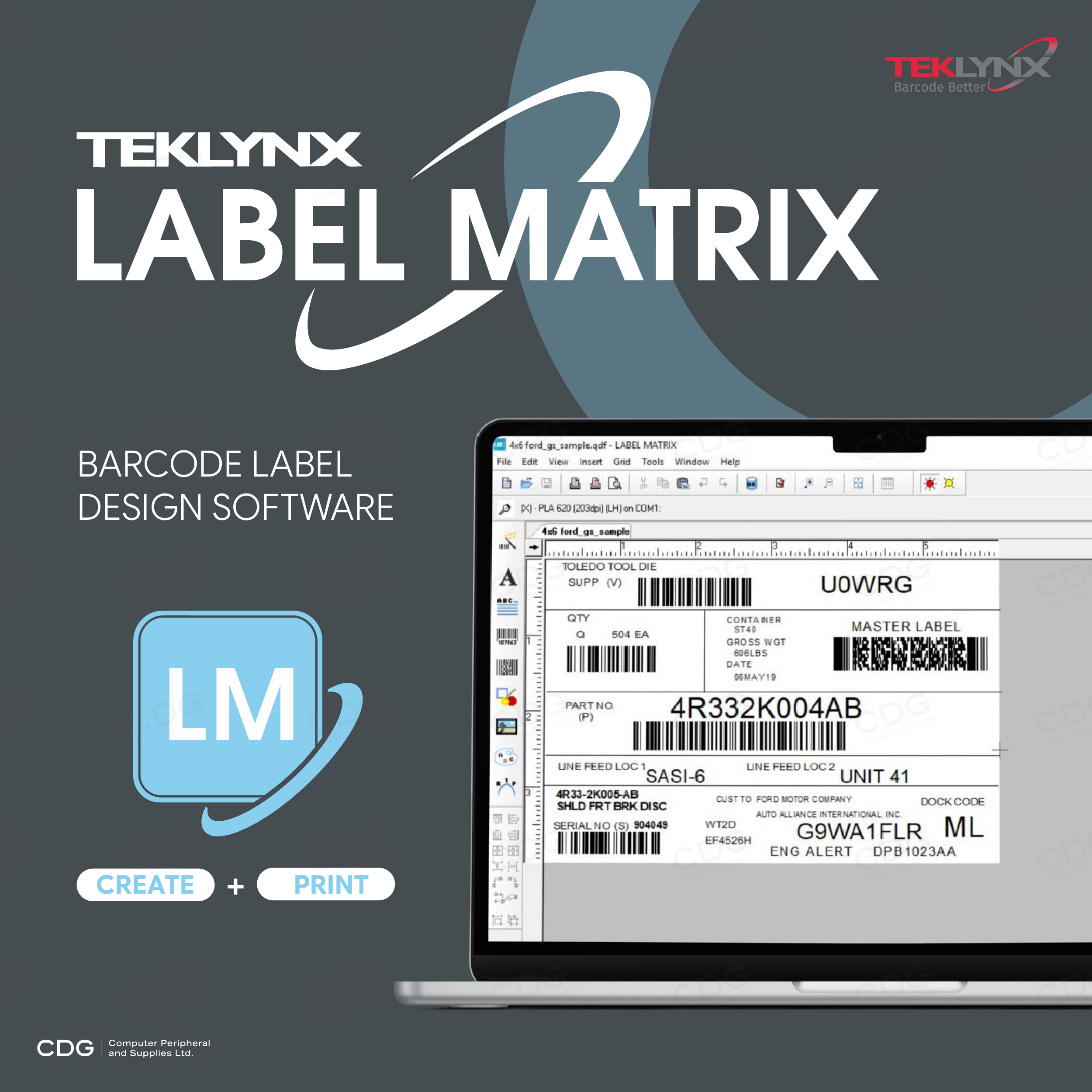 TEKLYNX LABEL MATRIX Label Design Software Solution