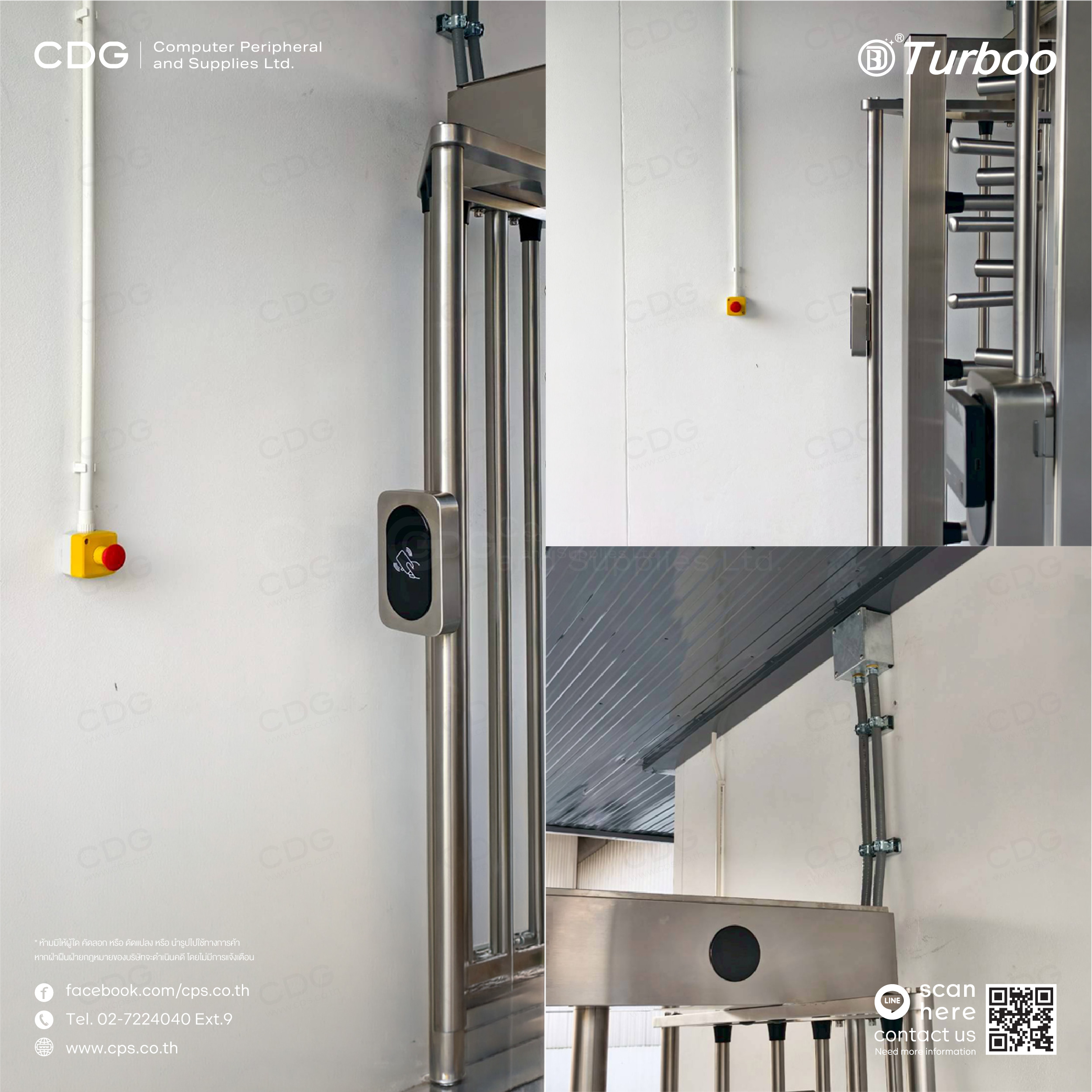 Full Height Gate Turnstile G537-2 Semi-Automatic