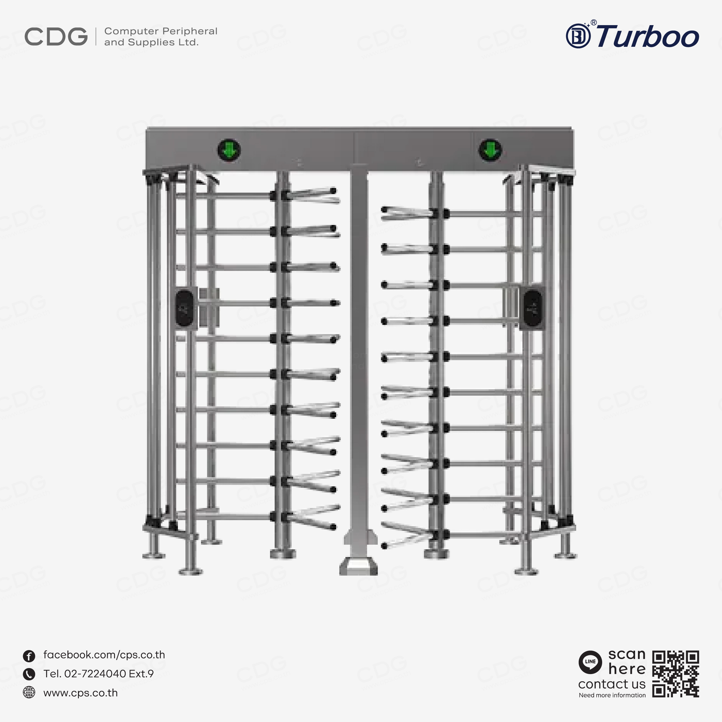 Portable Full Height Turnstile Gate G537‑2 Portable Full Height Turnstile Gate G537‑2
