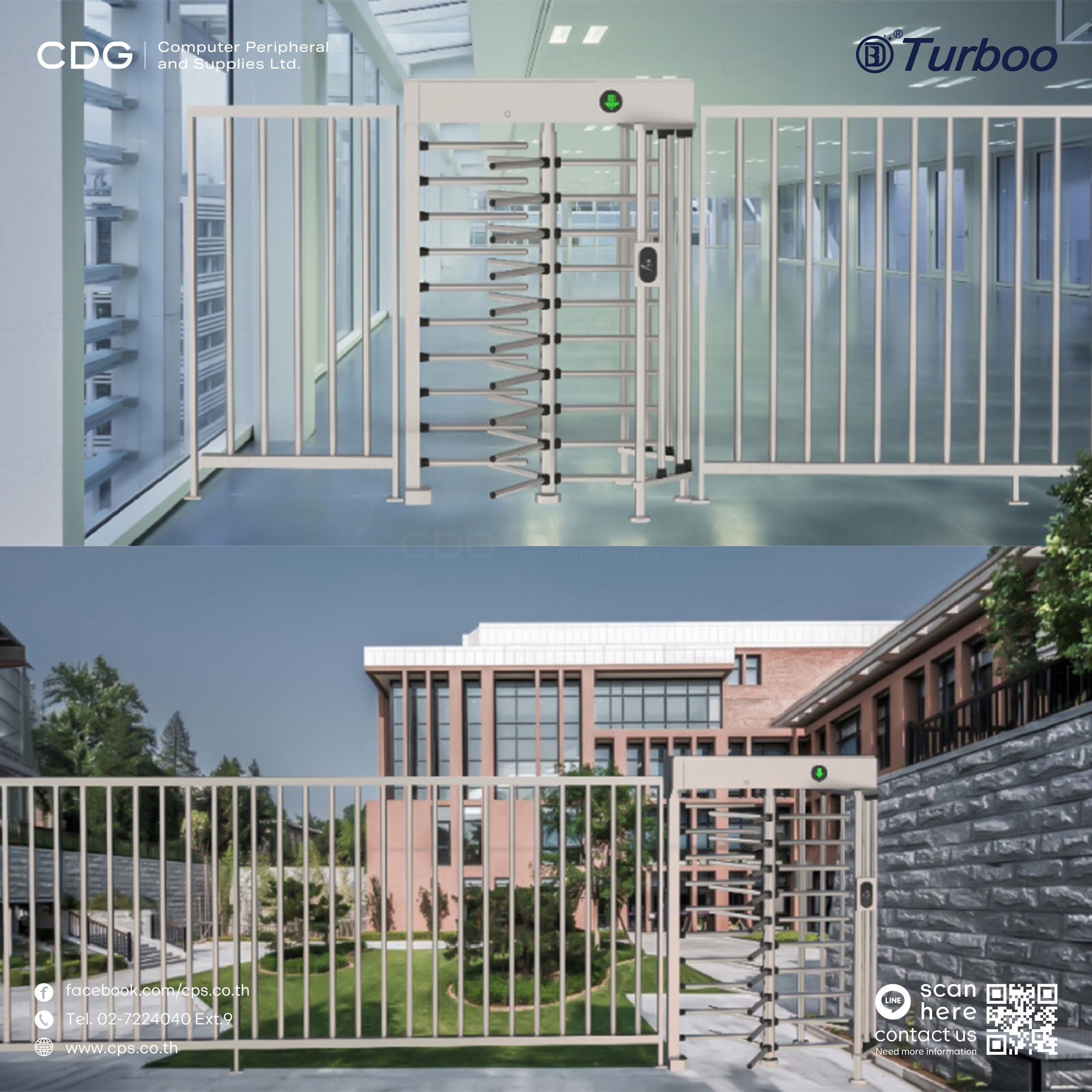 Portable Full Height Turnstile Gate G537‑2 Portable Full Height Turnstile Gate G537‑2