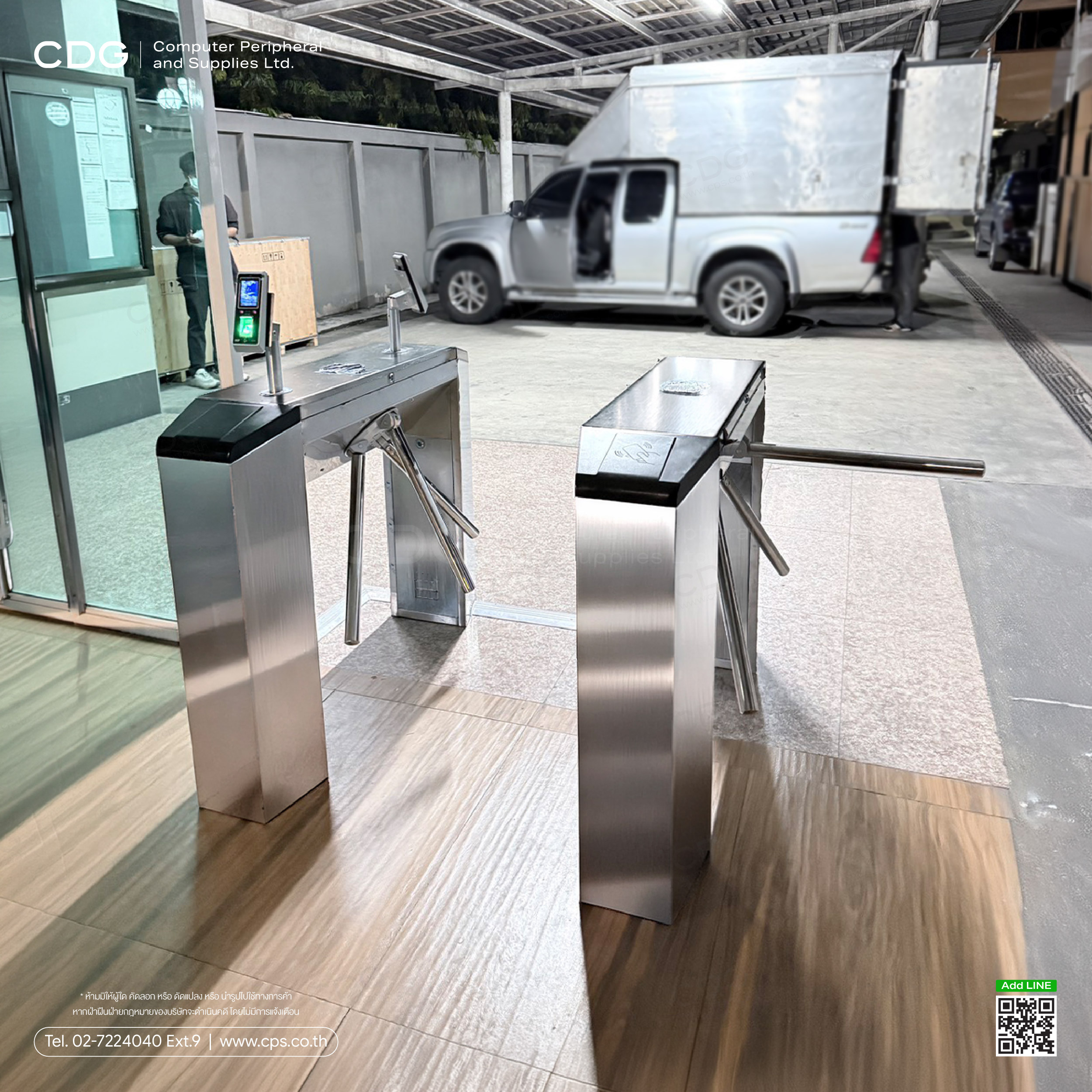 ประตูหมุนสามขา Tripod Turnstile Gate E142S Semi Auto Access Control ประตูหมุนสามขา Tripod Turnstile Gate E142S Semi Auto Access Control