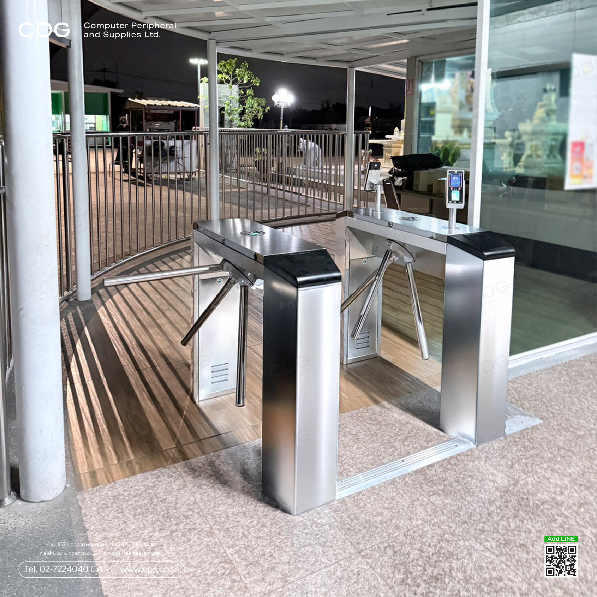 ประตูหมุนสามขา Tripod Turnstile Gate E142S Semi Auto Access Control ประตูหมุนสามขา Tripod Turnstile Gate E142S Semi Auto Access Control