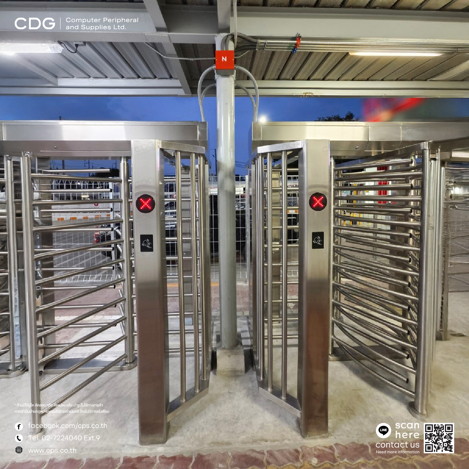 Gate Full Height Turnstile Model G539-1 SEMI Automatic