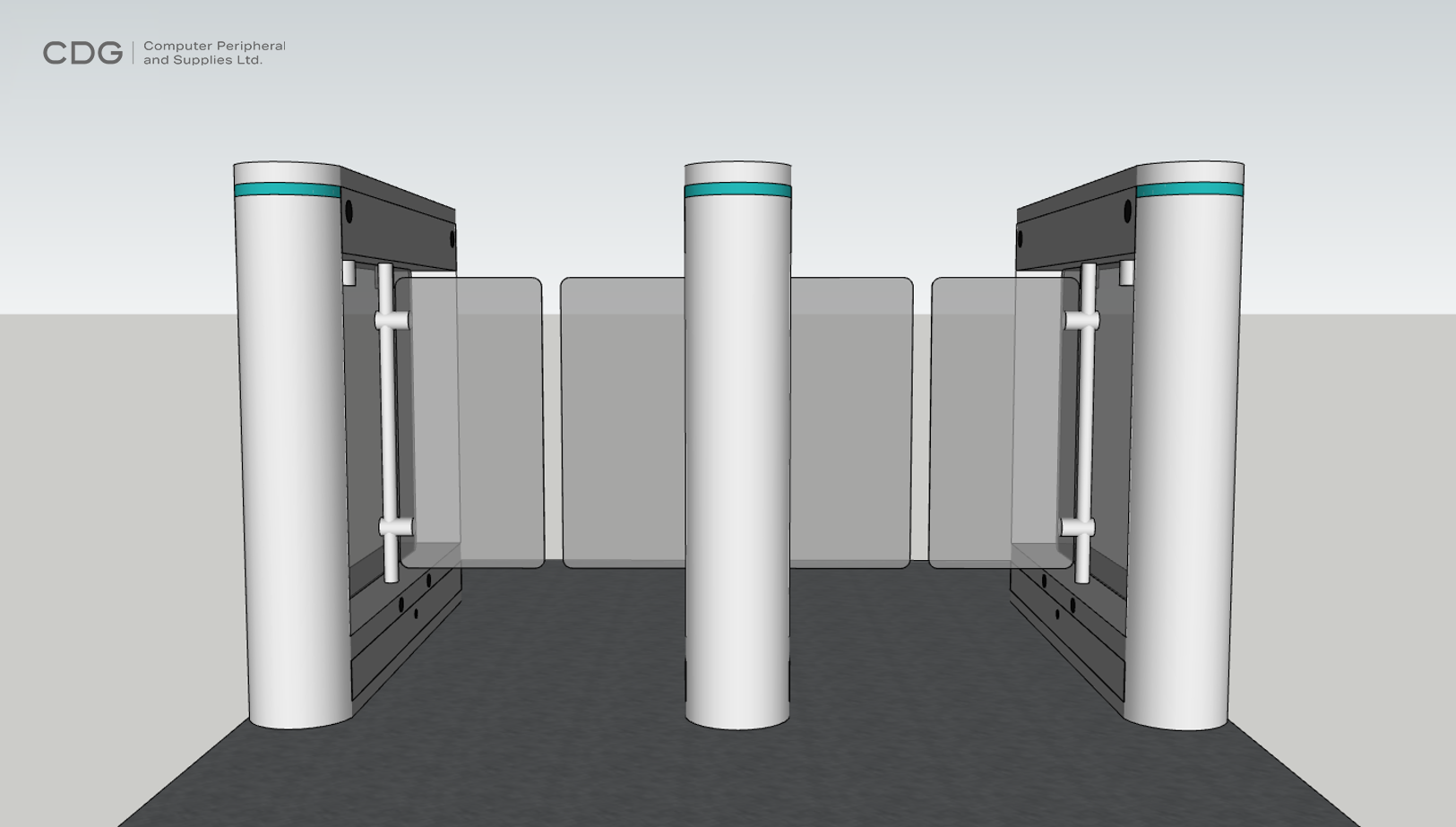 Diagram Auto Gate Model Swing Gate 3 Lane