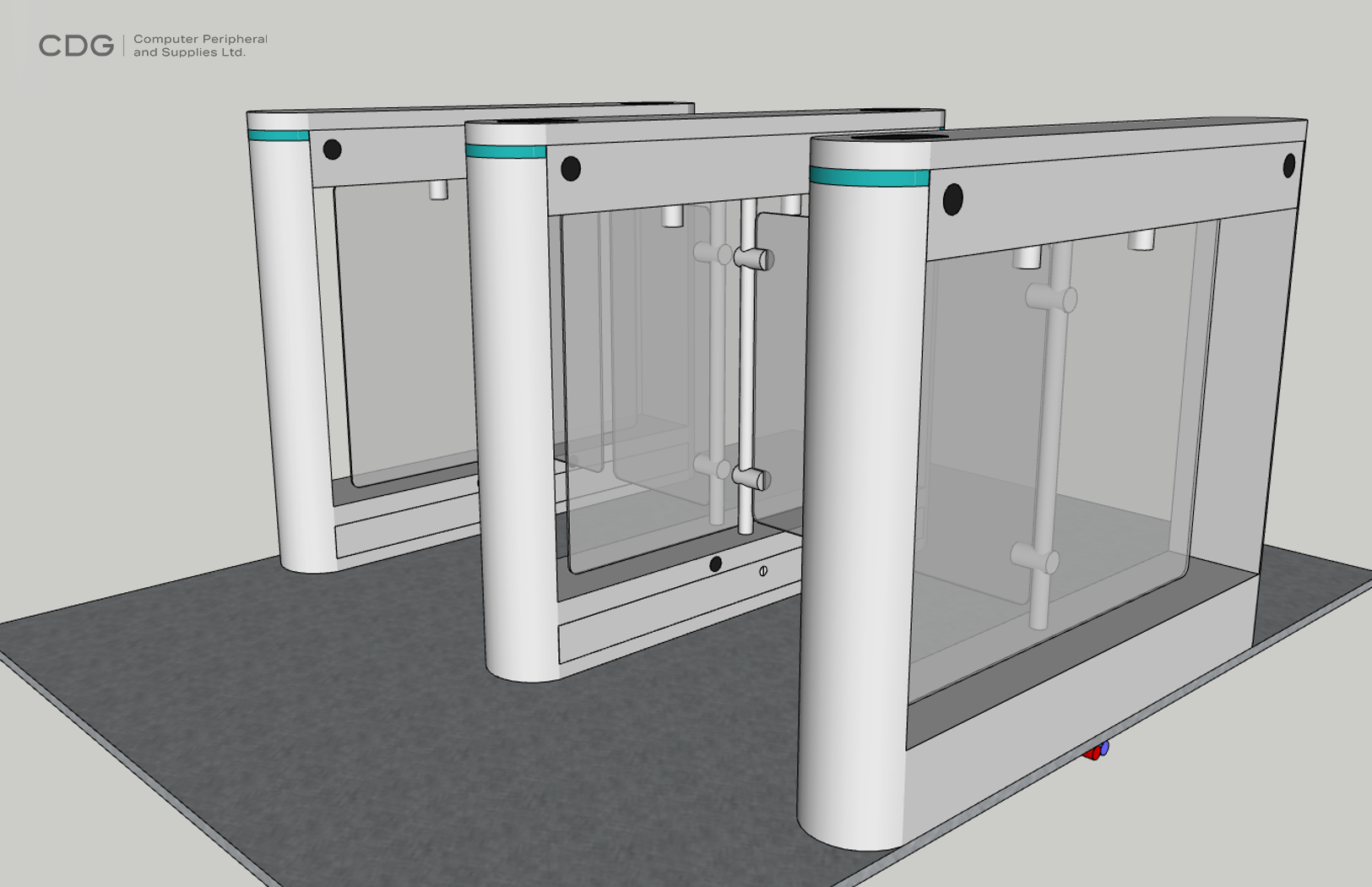 Diagram Auto Gate Model Swing Gate 3 Lane