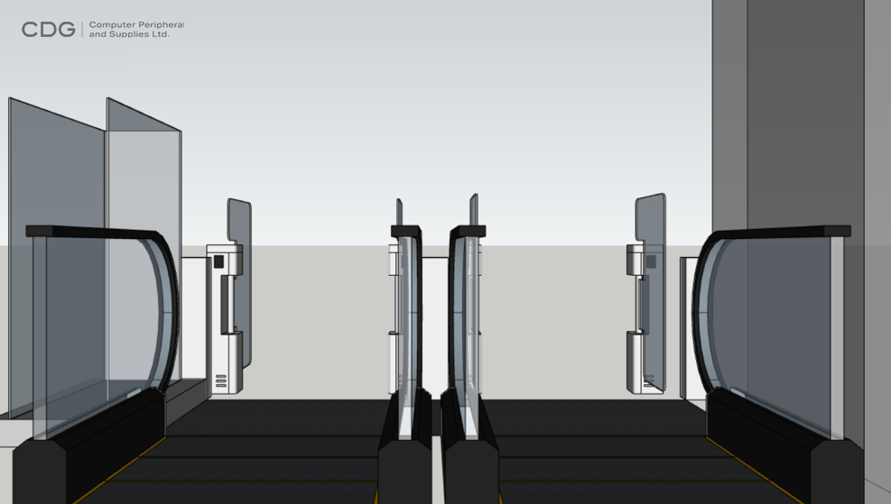 การออกแบบประตูเปิด-ปิด แบบบานสวิง แบบมีปุ่มกดเปิด
