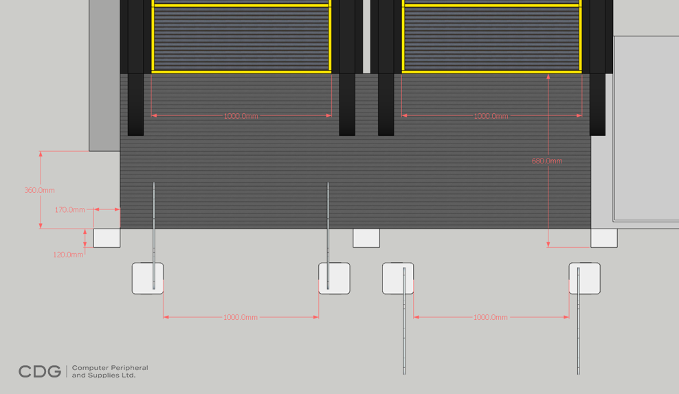 การออกแบบประตูเปิด-ปิด แบบบานสวิง แบบมีปุ่มกดเปิด
