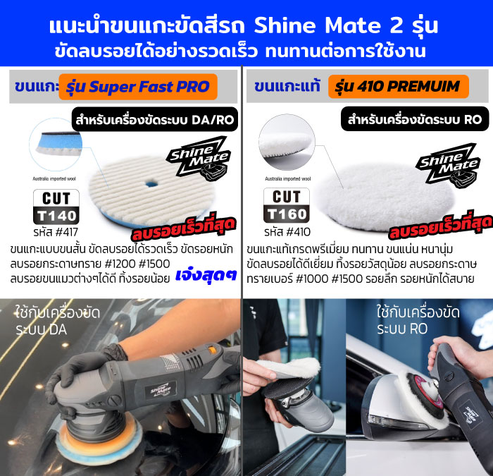 ขนแกะขัดสีรถยนต์ แผนผังการขัดสีรถยนต์ด้วยขนแกะ ฟองน้ำขัดสีัรถยนต์