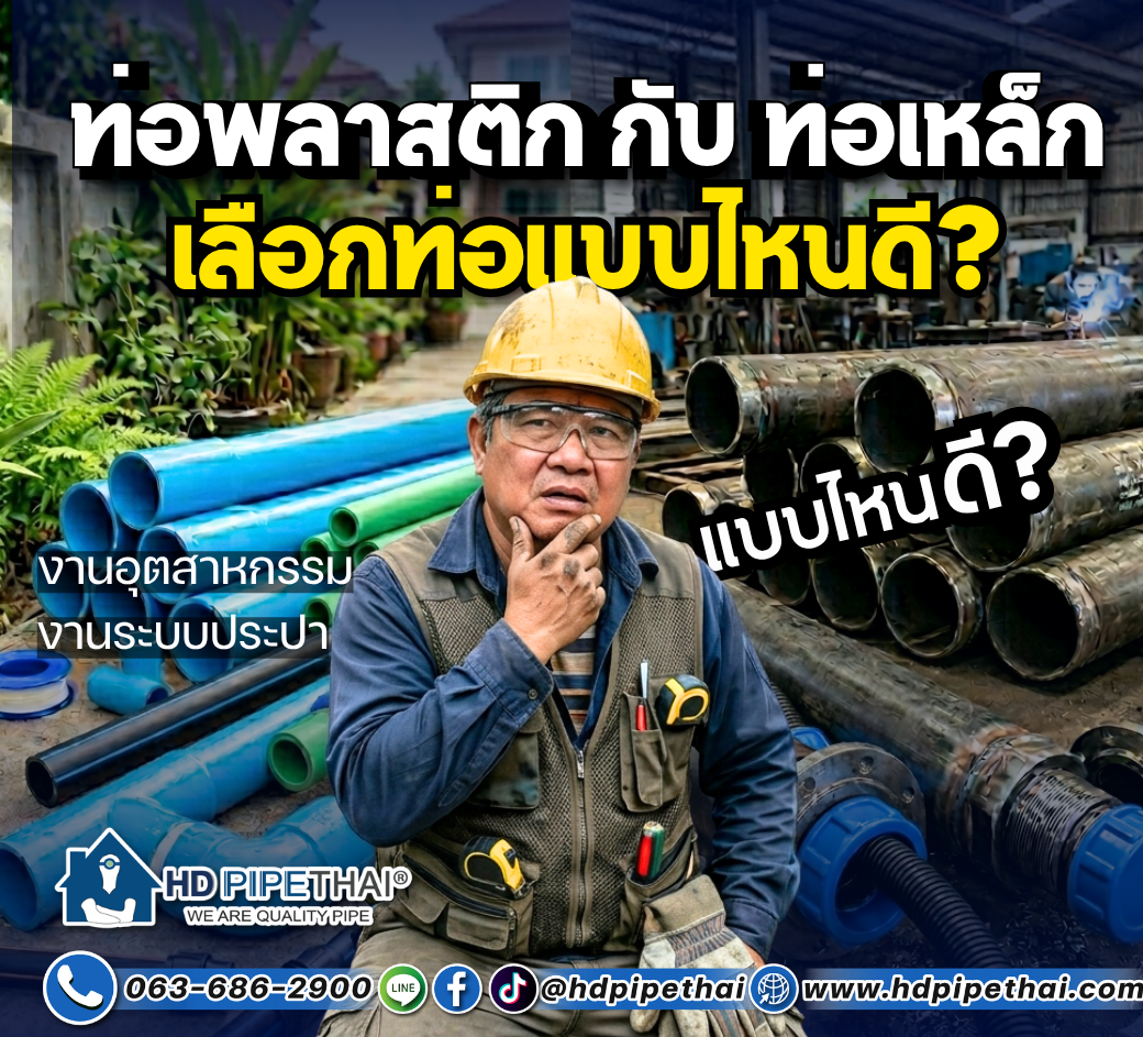 ท่อพลาสติก ท่อเหล็ก เลือกแบบไหนดี 