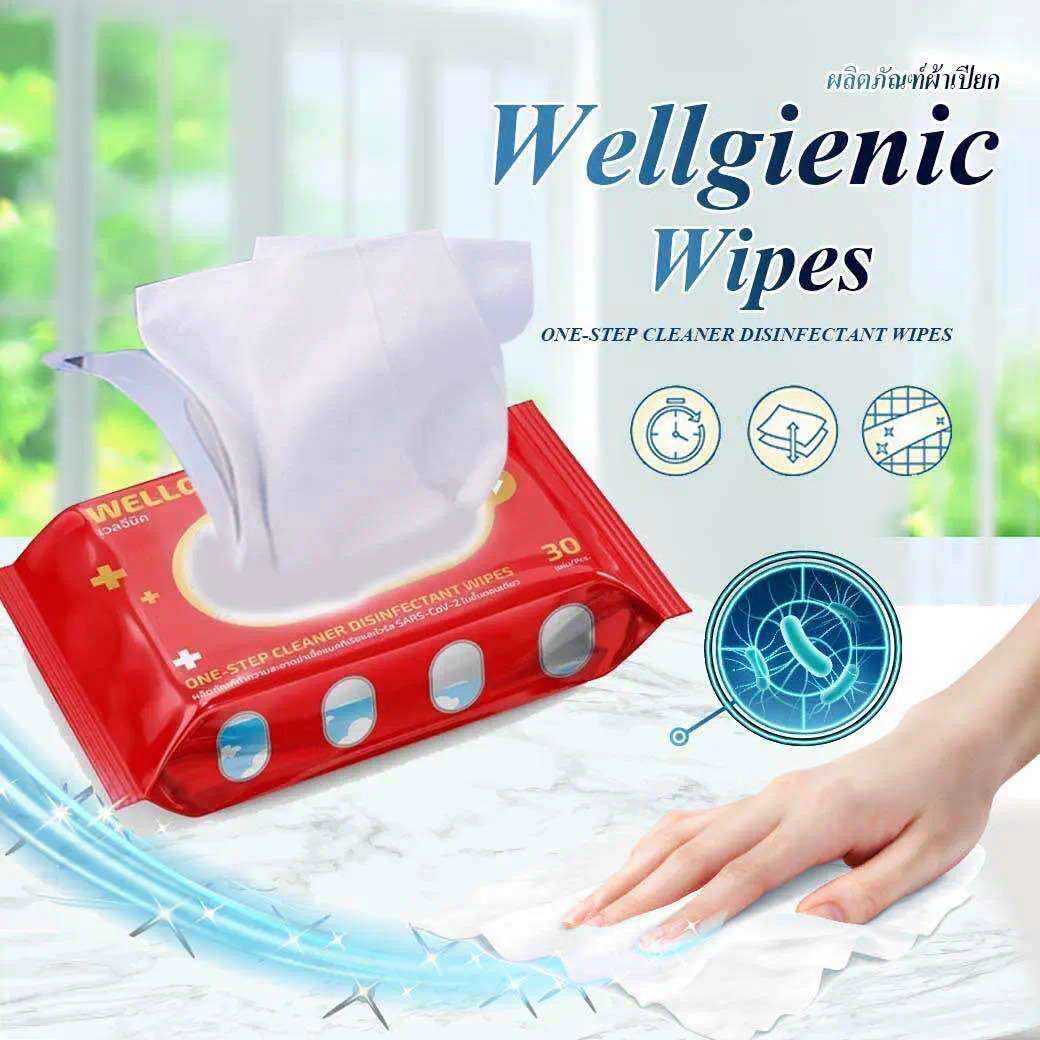ทิชชู่เปียกฆ่าเชื้อ Wellgienic ทิชชู่เปียกฆ่าเชื้อ