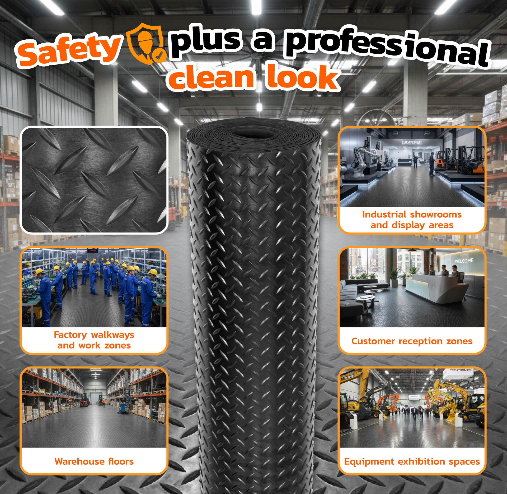 What Is Anti-Slip Diamond Rubber Matting? | HyperSheet®