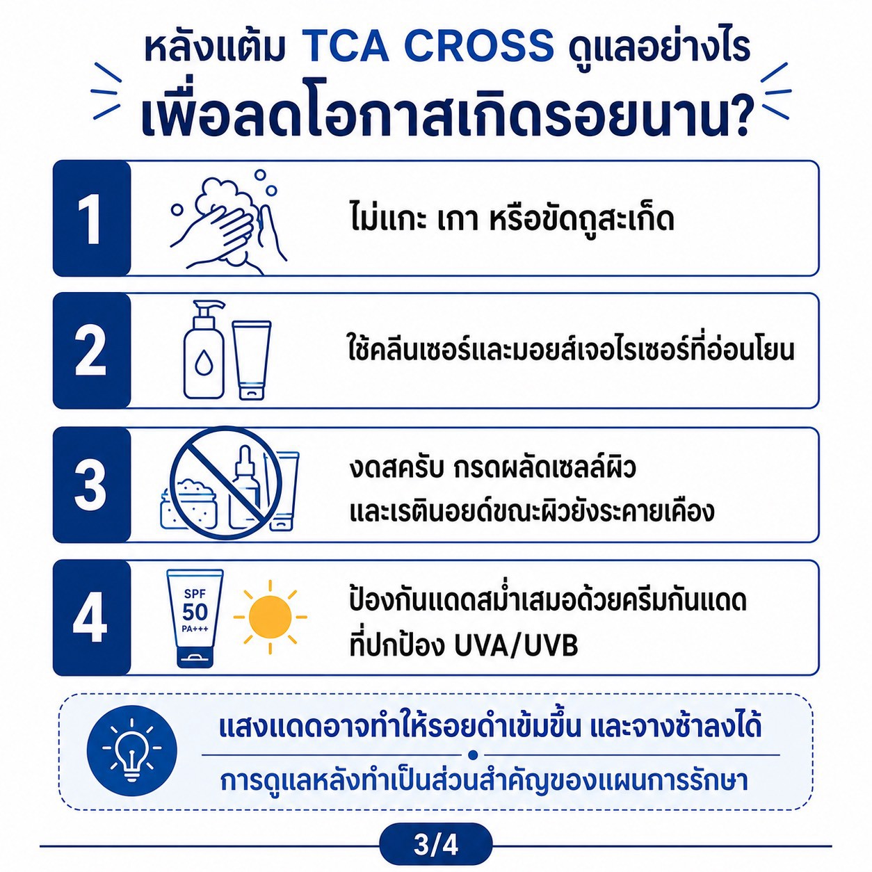 แต้ม TCA CROSS รักษาหลุมสิว รอยแดงและรอยดำ บอกอะไรเราได้บ้างครับ?