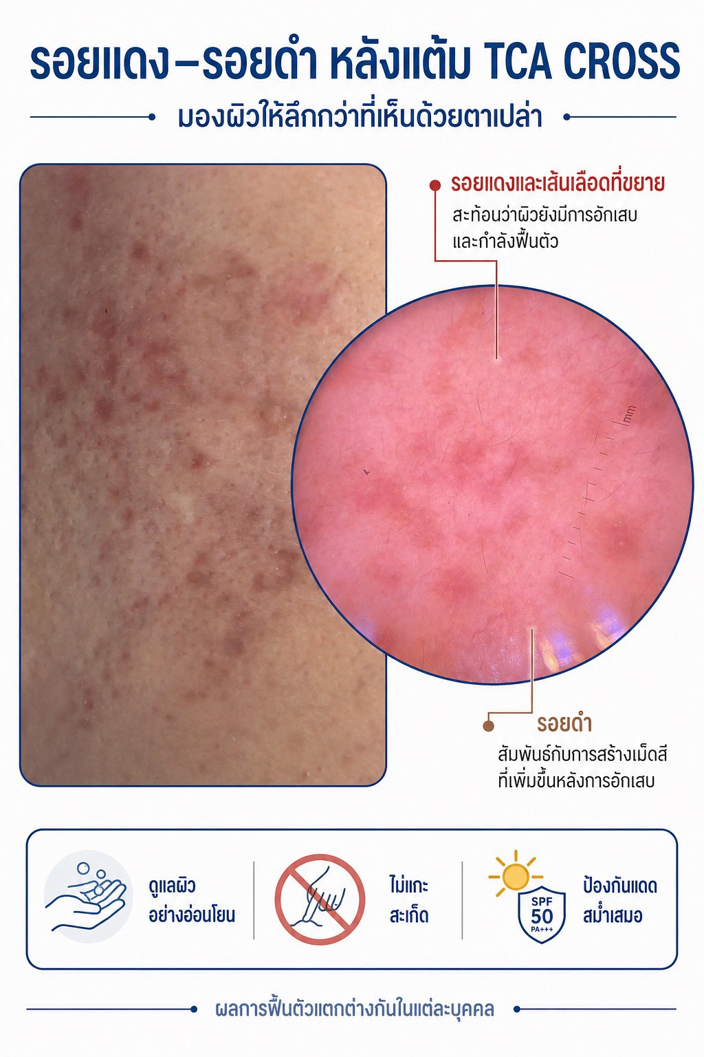 แต้ม TCA CROSS รักษาหลุมสิว รอยแดงและรอยดำ บอกอะไรเราได้บ้างครับ?
