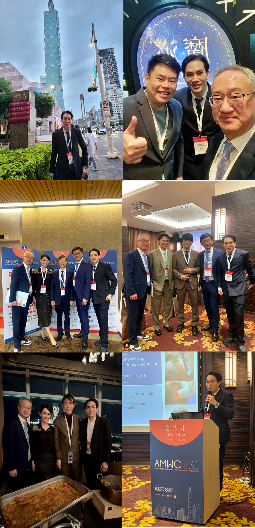 หมอรุจเป็นวิทยากรบรรยายการ รักษาผมร่วงผมบาง การใช้เลเซอร์ และ โปรแกรมexosomes AMWC ASIA 2025 ครับ AESTHETIC & ANTI-AGING MEDICINE WORLD CONGRESS ASIA AMWC TAIPEI 2025 TW