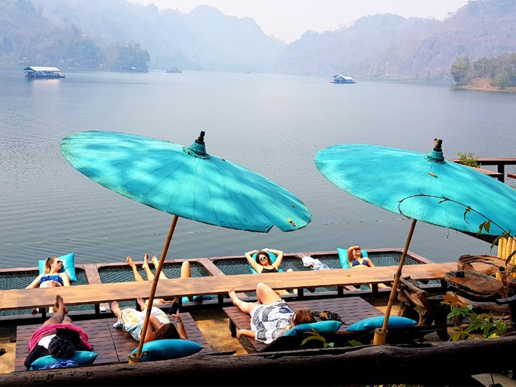 travel lampang kiewlomdam rafting karaoke kayaking swimming fishing rock climbing caving camping