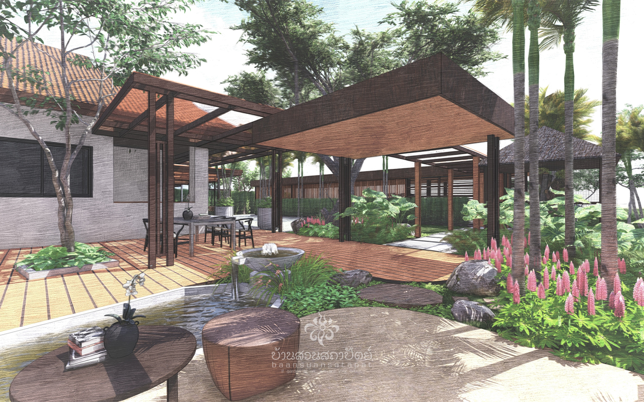 ออกแบบ บ้าน และ สวน รับ สร้าง เชียงใหม่ ชลบุรี พัทยา เชียงดาว landscape architecture design 