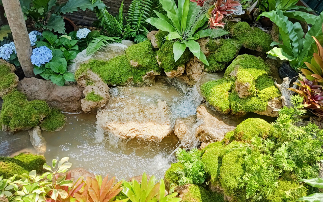 ออกแบบ จัด สวน หน้า บ้าน เล็ก ๆ น้ำตก หินเทียม ราคาถูก สวนบ้าน เชียงใหม่ ชลบุรี พัทยา เชียงดาว