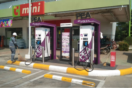 สถานีชาร์จรถไฟฟ้าของ PEA สถานีชาร์จรถไฟฟ้าของ PEA