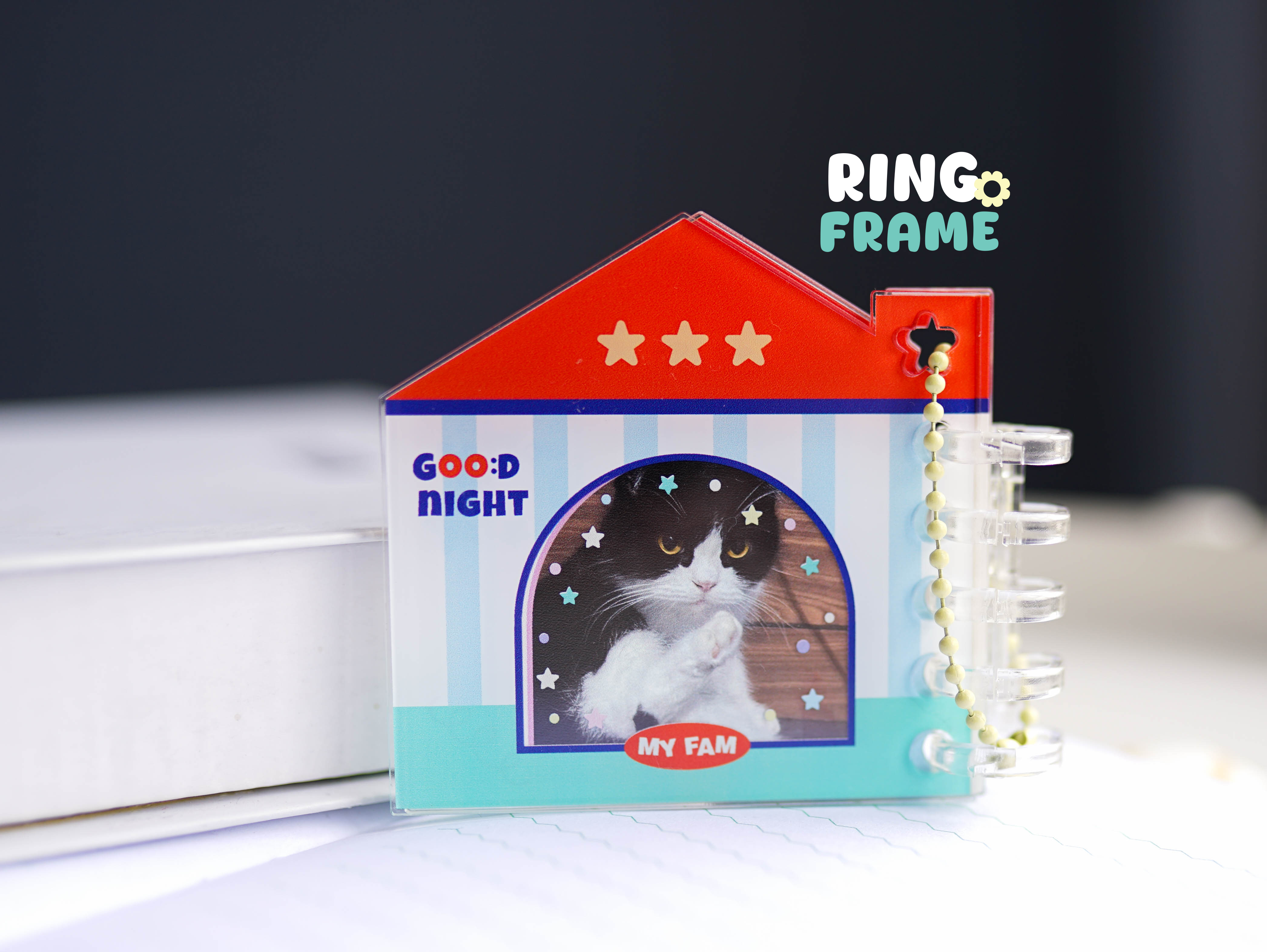 พวงกุญแจสมุดภาพอะคริลิค (acrylic ring frame)