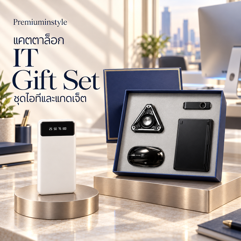 ชุดไอทีและแกดเจ็ต IT Gift Set ของพรีเมี่ยม สกรีนโลโก้