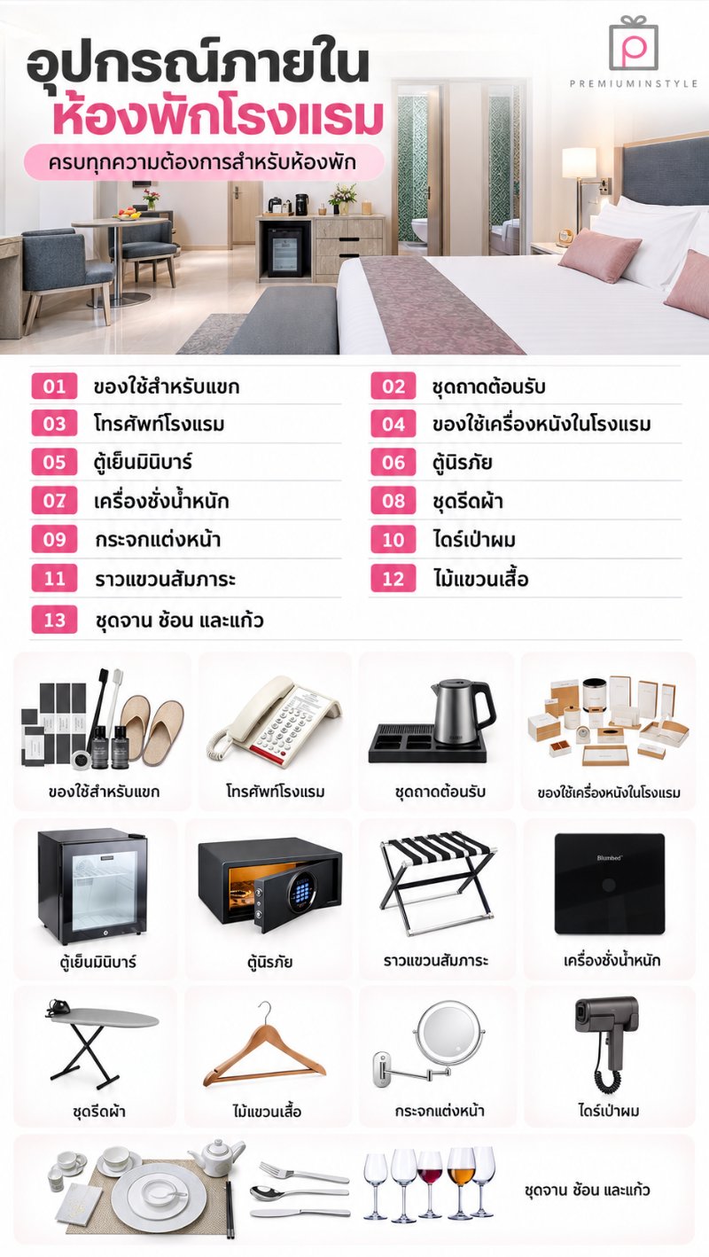 อุปกรณ์ของใช้ในโรงแรม ของพรีเมี่ยม สกรีนโลโก้ อุปกรณ์ของใช้ในโรงแรม ของพรีเมี่ยม สกรีนโลโก้