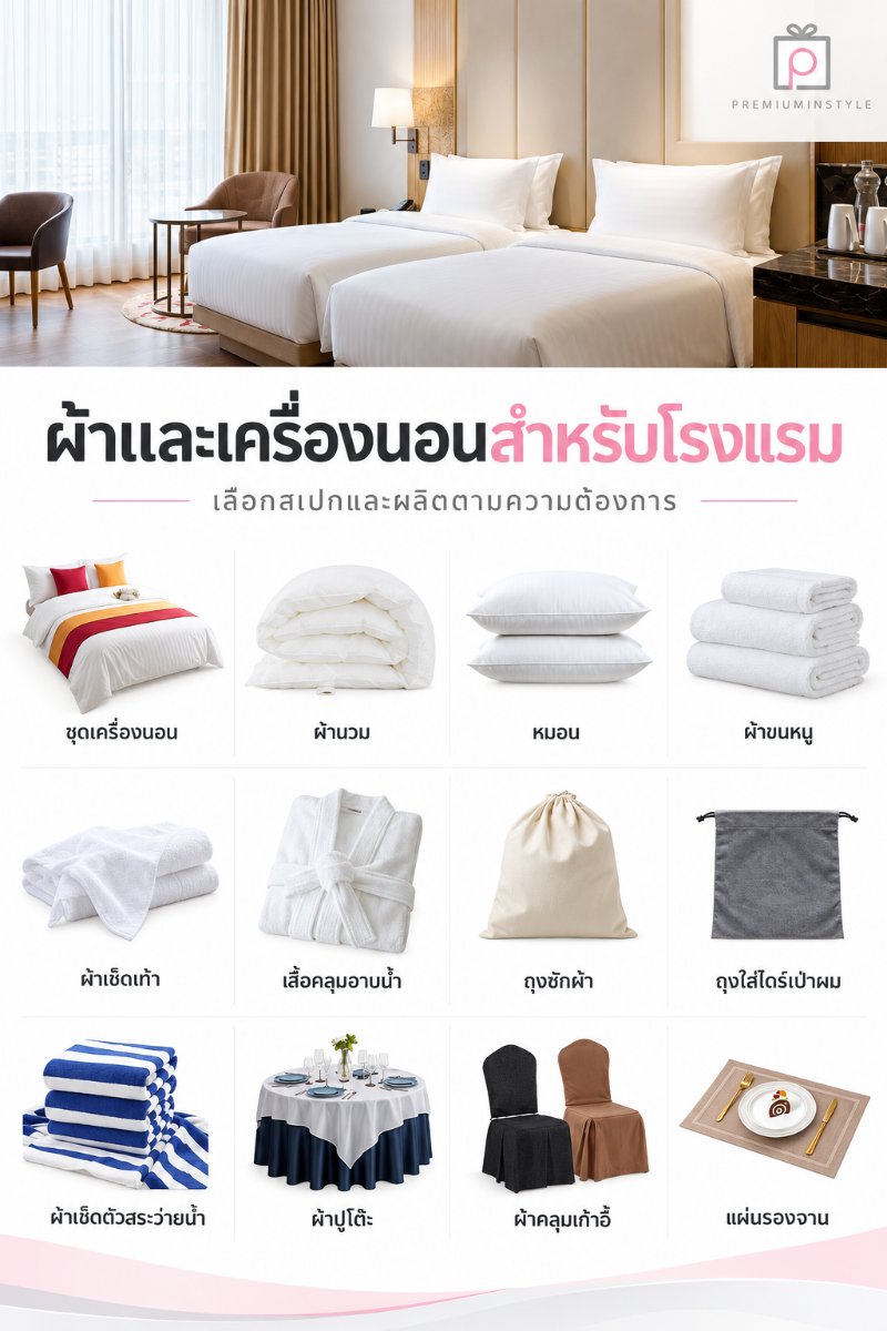 อุปกรณ์ของใช้ในโรงแรม ของพรีเมี่ยม สกรีนโลโก้ อุปกรณ์ของใช้ในโรงแรม ของพรีเมี่ยม สกรีนโลโก้