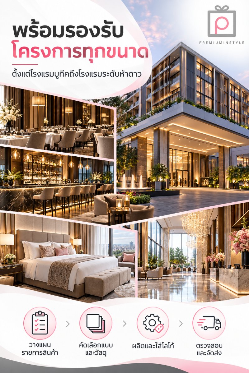 อุปกรณ์ของใช้ในโรงแรม ของพรีเมี่ยม สกรีนโลโก้ อุปกรณ์ของใช้ในโรงแรม ของพรีเมี่ยม สกรีนโลโก้