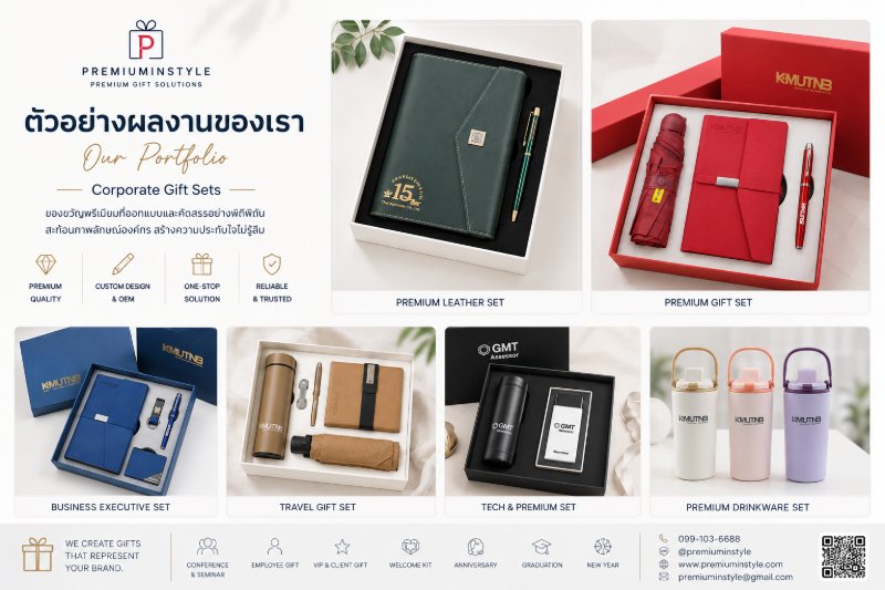 ชุดกิ๊ฟเซ็ต ของพรีเมี่ยม สกรีนโลโก้