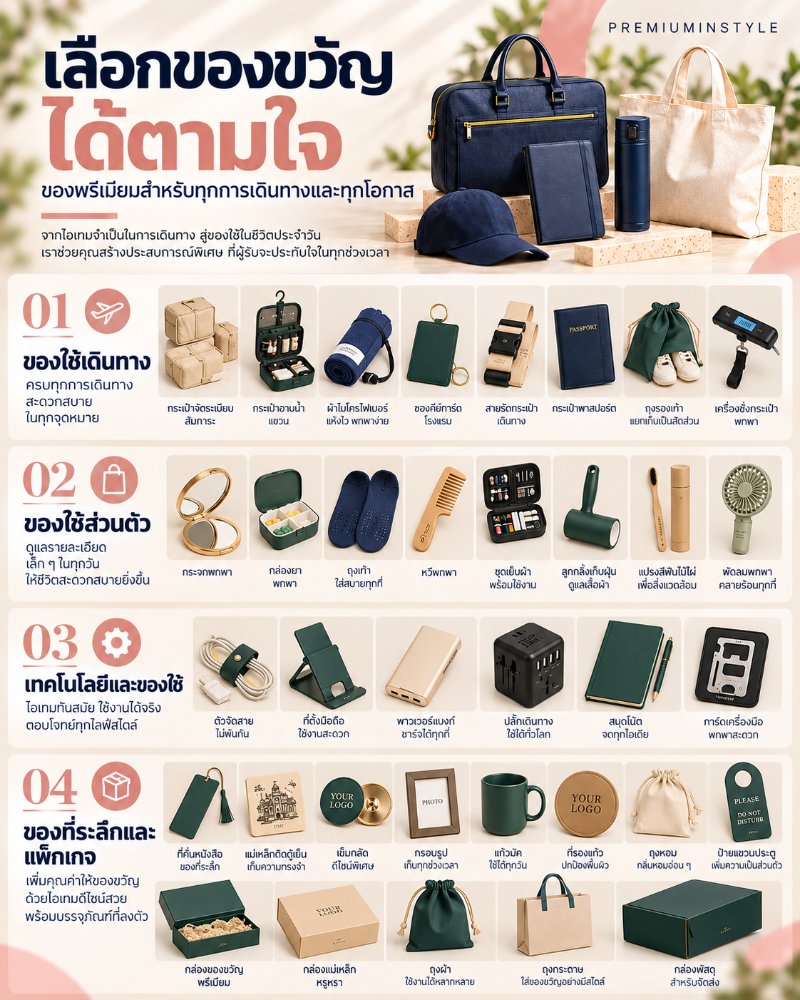 ชุดกิ๊ฟเซ็ต ของพรีเมี่ยม สกรีนโลโก้