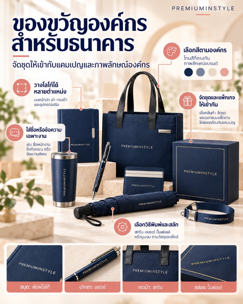 ชุดกิ๊ฟเซ็ต ของพรีเมี่ยม สกรีนโลโก้