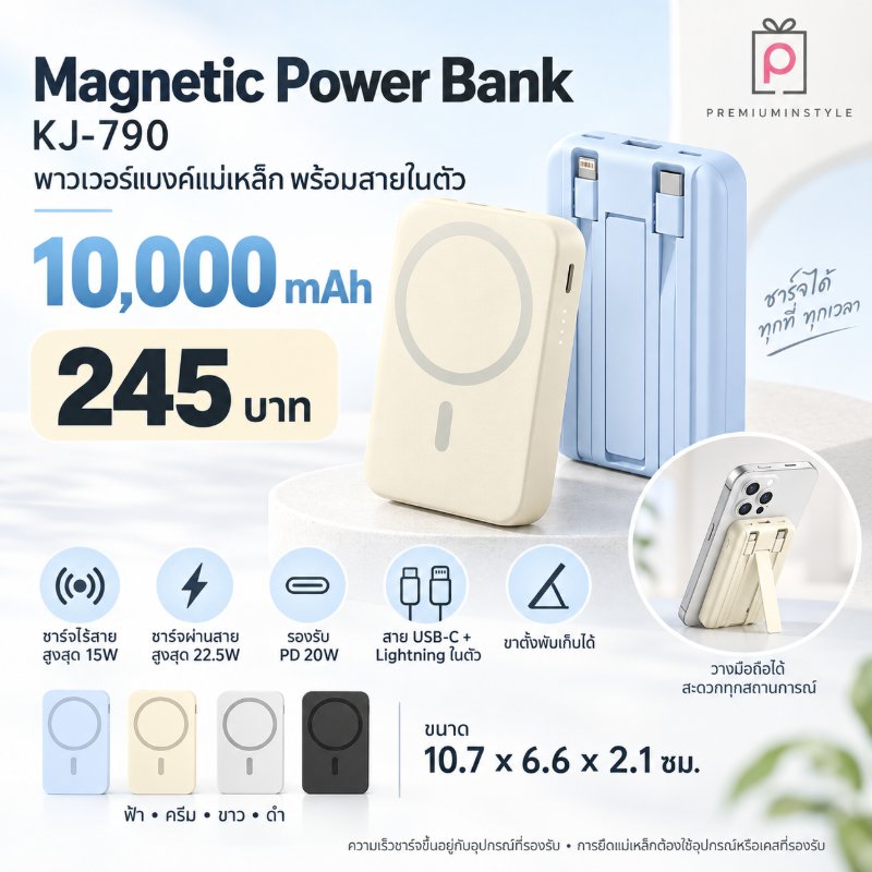 พาวเวอร์แบงค์ ของพรีเมี่ยม สกรีนโลโก้