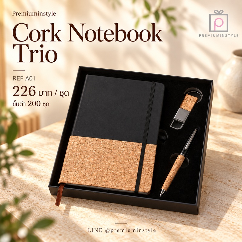 Eco Friendly Gift Set รหัส A01 ราคา 226 บาท (ขั้นต่ำ 200 ชุด) ของพรีเมี่ยม สกรีนโลโก้ Eco Friendly Gift Set รหัส A01 ราคา 226 บาท (ขั้นต่ำ 200 ชุด) ของพรีเมี่ยม สกรีนโลโก้