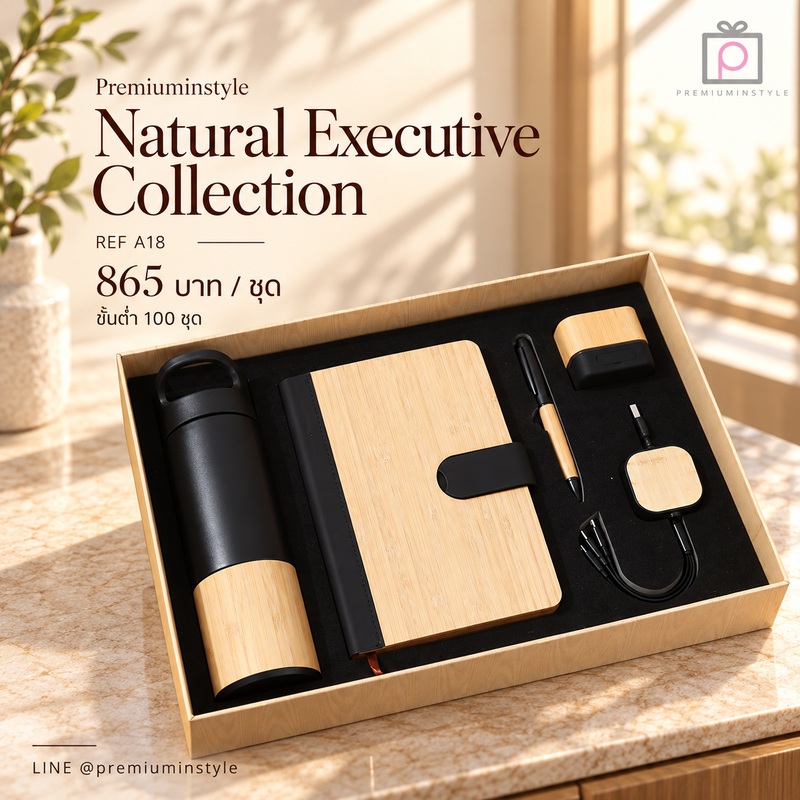 Eco Friendly Gift Set รหัส A18 ราคา 865 บาท (ขั้นต่ำ 100 ชุด) ของพรีเมี่ยม สกรีนโลโก้ Eco Friendly Gift Set รหัส A18 ราคา 865 บาท (ขั้นต่ำ 100 ชุด) ของพรีเมี่ยม สกรีนโลโก้
