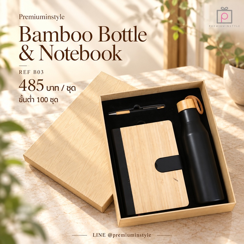 Eco Friendly Gift Set รหัส B03 ราคา 485 บาท (ขั้นต่ำ 100 ชุด) ของพรีเมี่ยม สกรีนโลโก้ Eco Friendly Gift Set รหัส B03 ราคา 485 บาท (ขั้นต่ำ 100 ชุด) ของพรีเมี่ยม สกรีนโลโก้